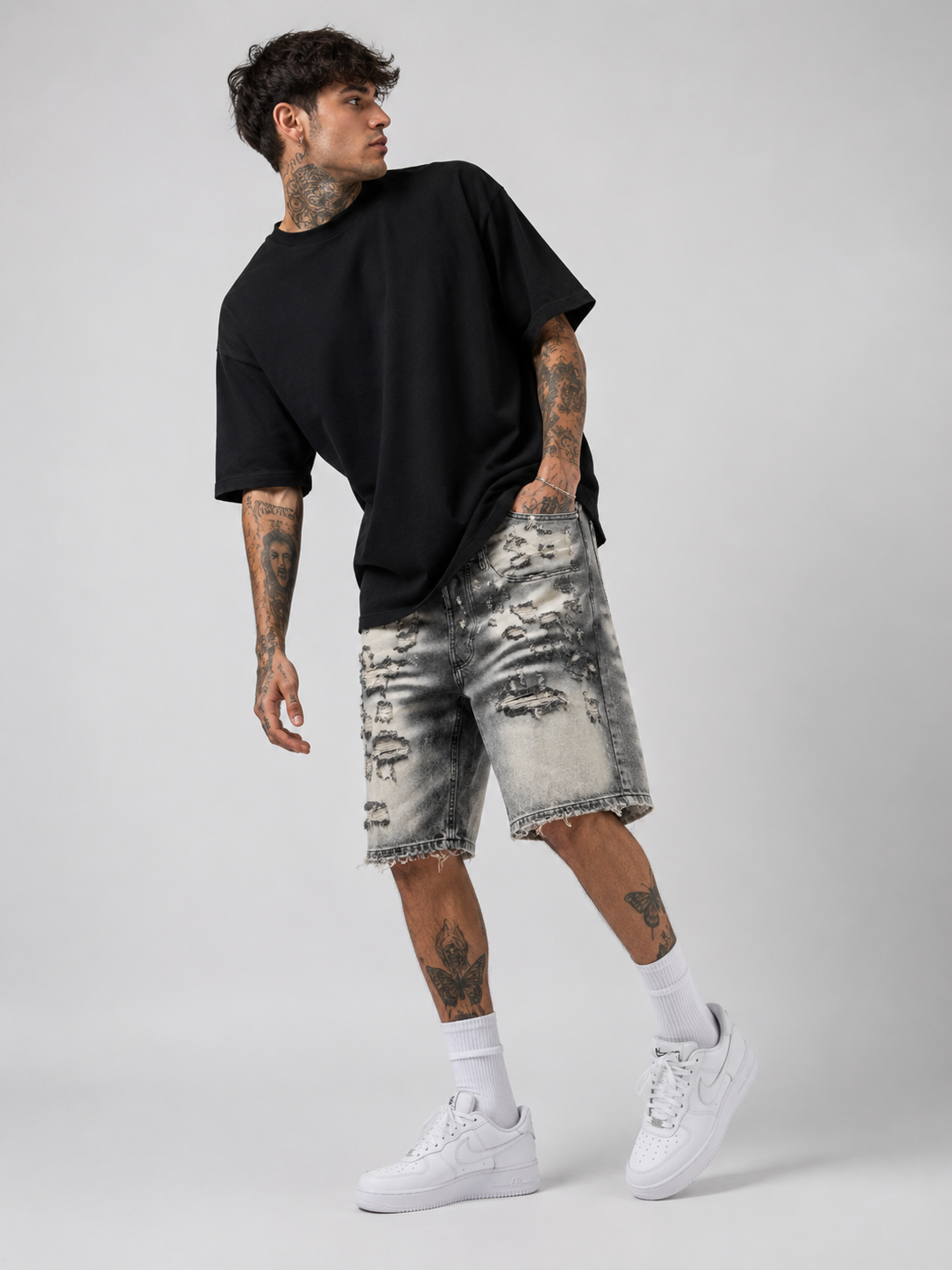 Bermuda Jeans Baggy Sabbiato Detroy Art. Bm156