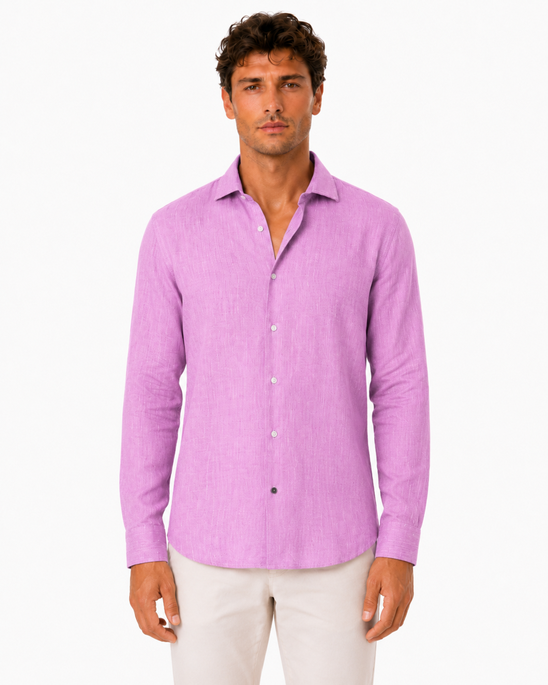 Camicia Uomo Sartoriale 100% Lino Art. Cm233