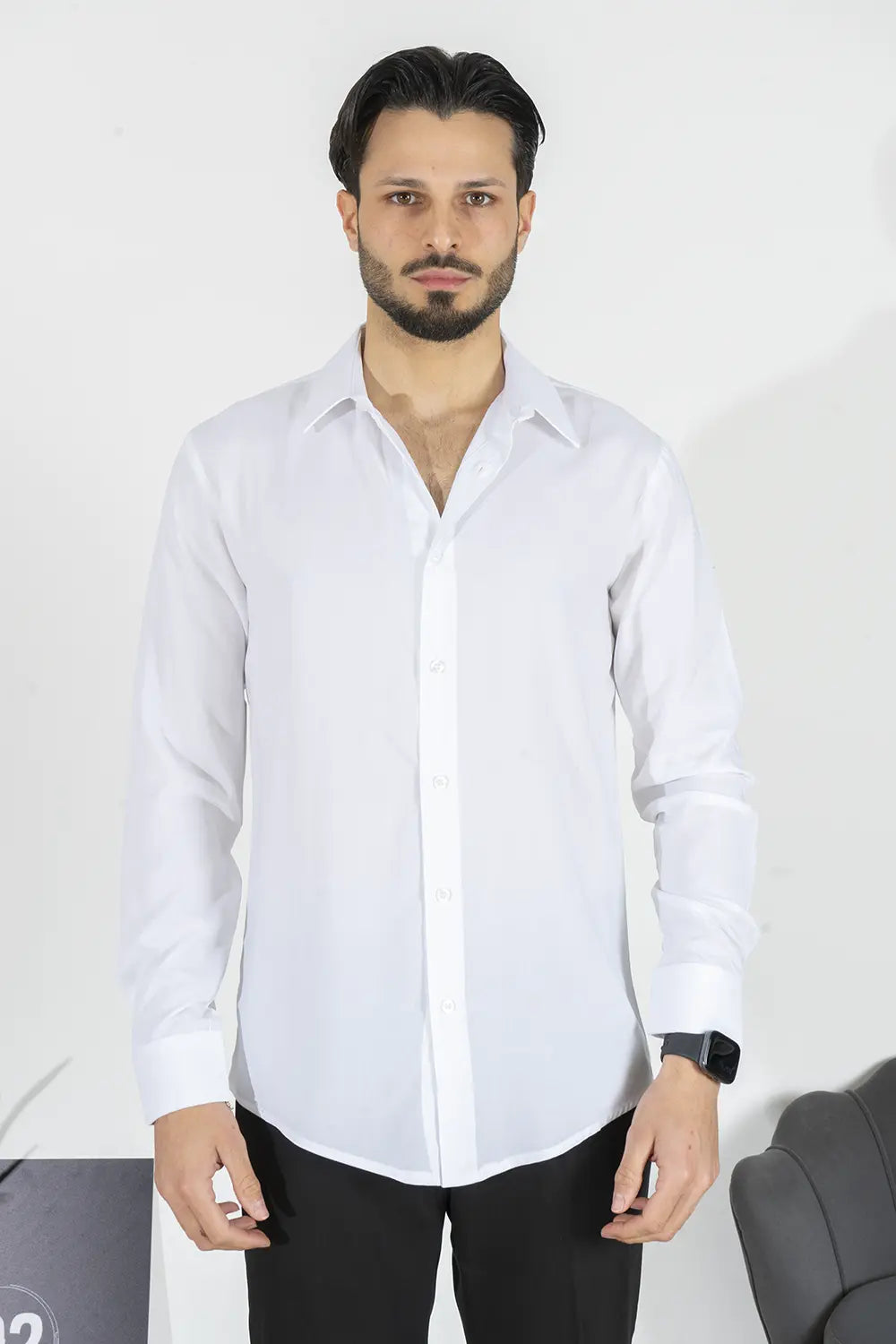 Camicia Uomo Viscosa Tinta Unita Art. Cm220