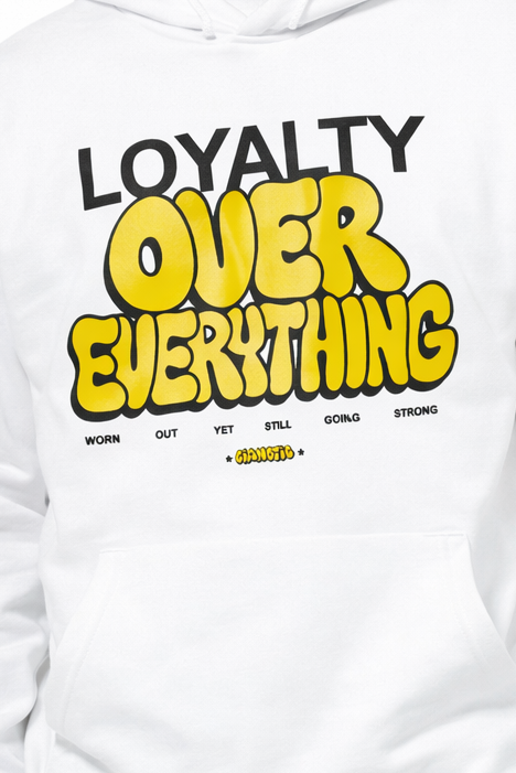 Felpa Hoodie Uomo con Stampa “Loyalty Over Everything” Art. Fe196