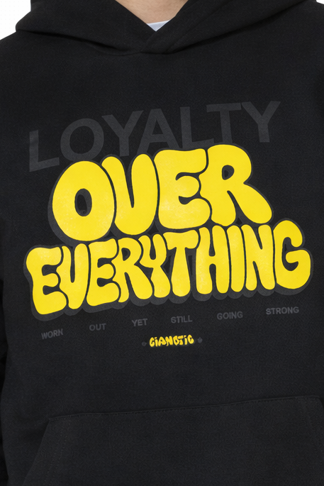 Felpa Hoodie Uomo con Stampa “Loyalty Over Everything” Art. Fe196