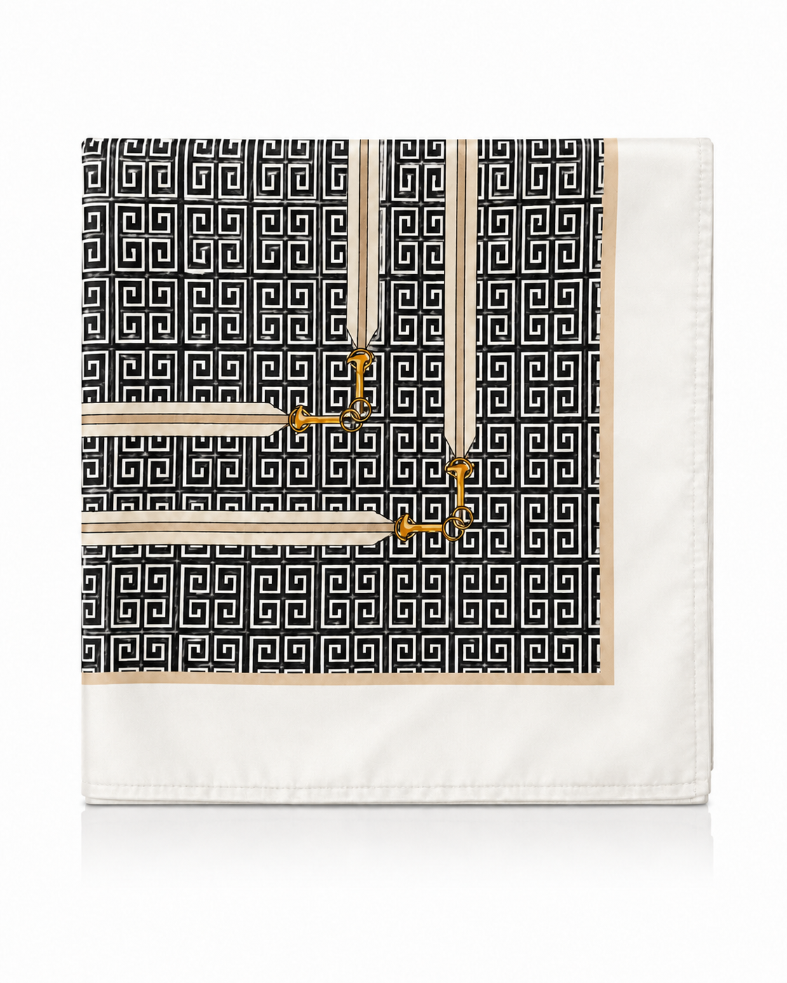 Foulard Fantasia Barocco Nero/Beige