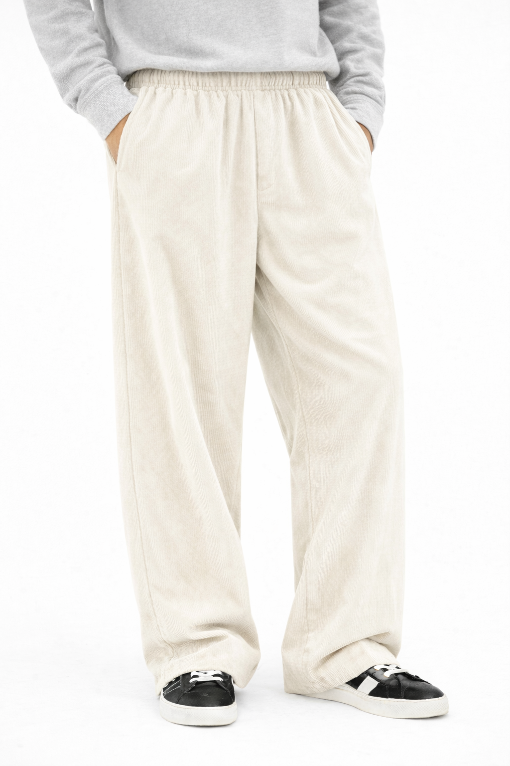 Pantalone In Velluto Elastico Over Size Art. Pt215