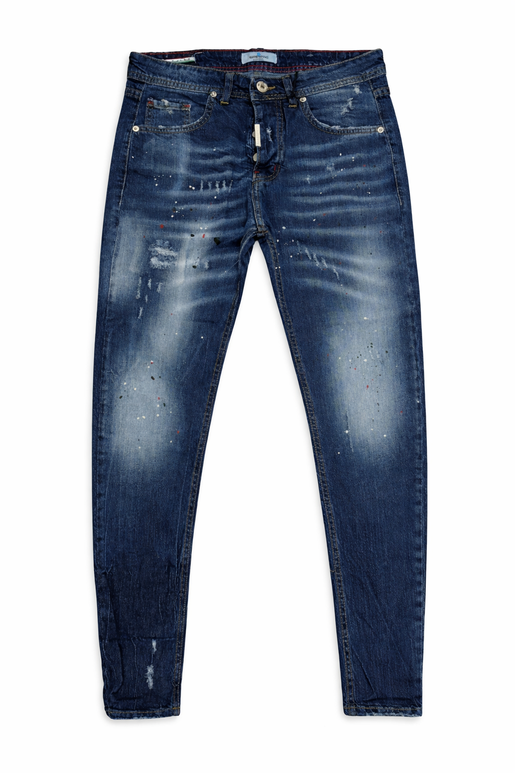 Jeans Slim con Micro-Paint e Baffature Art. Js563
