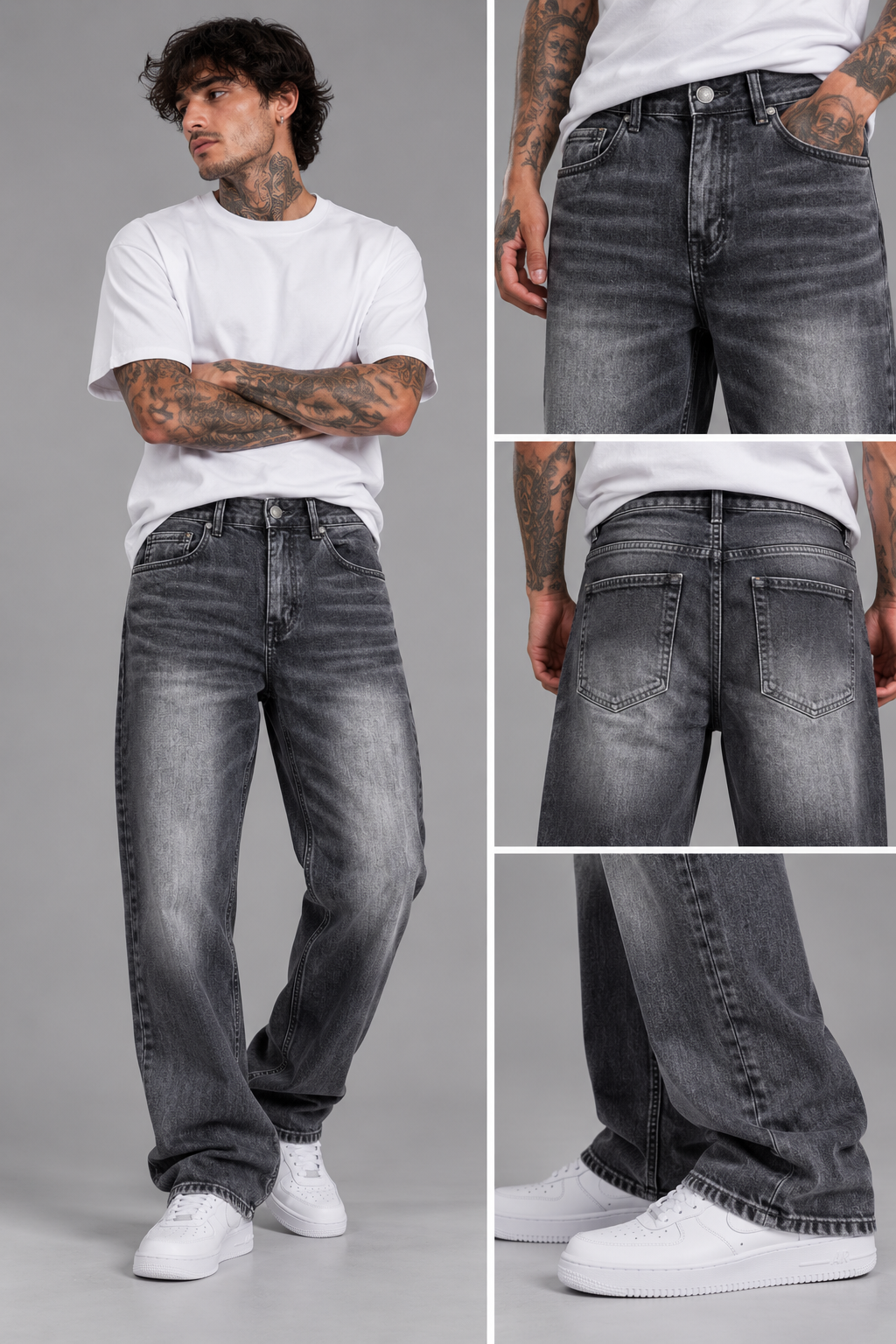 Jeans Baggy Slavato Grey Art. Js592