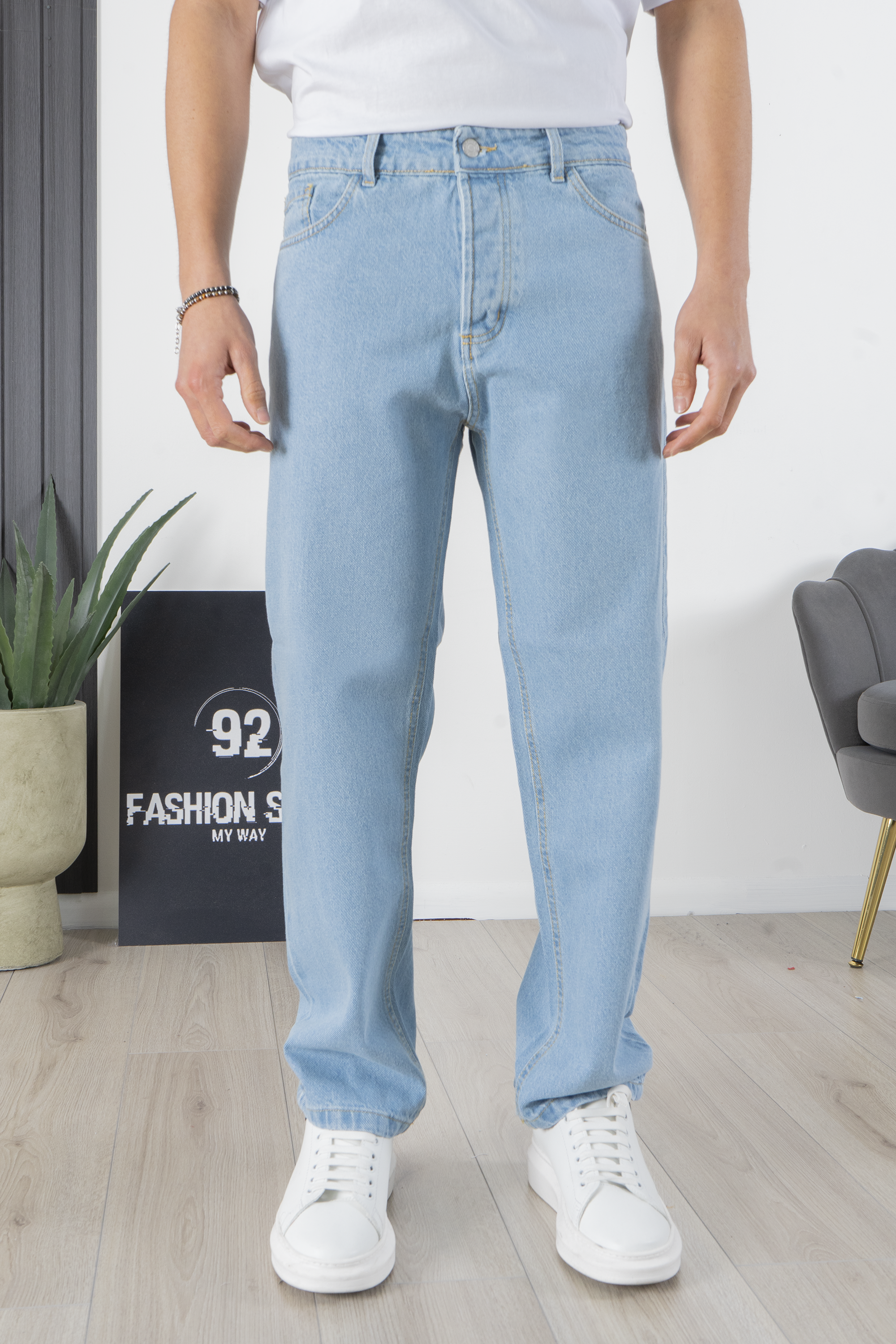 Jeans Uomo Basic 5 Tasche Baggy Art. Js420