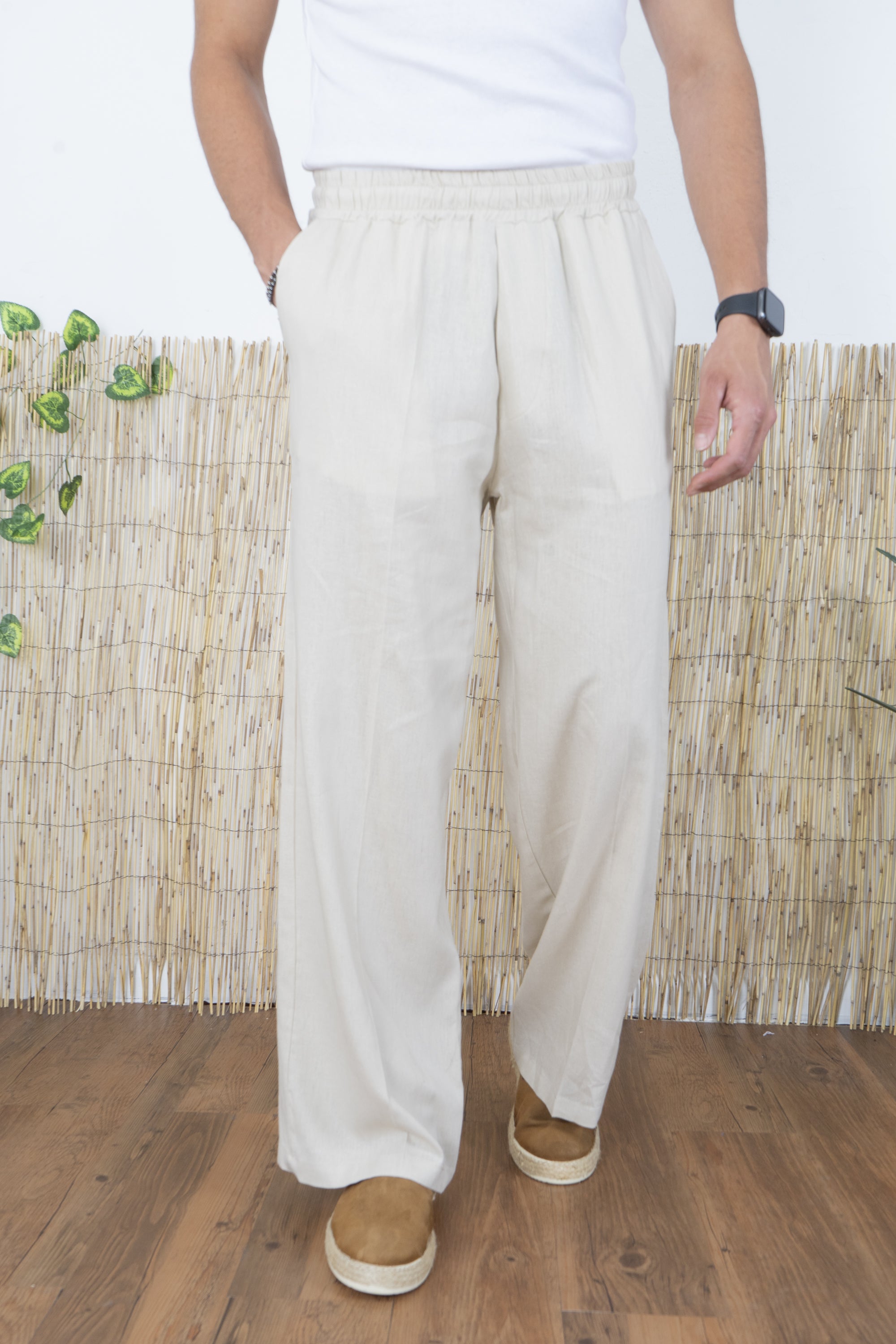 Pantalone In Lino Fondo Largo Art. Pt209