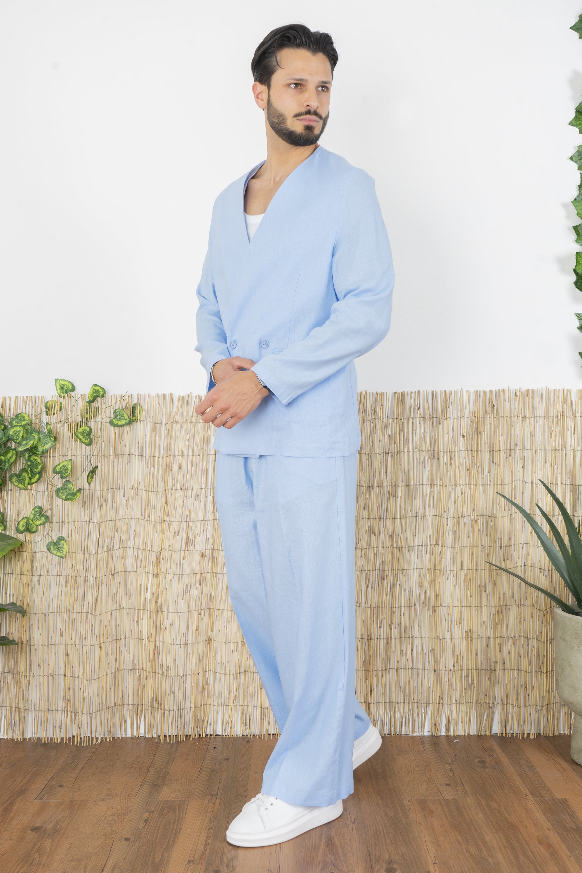 Abito in Lino Relaxed Doppio bottone Art. AB21