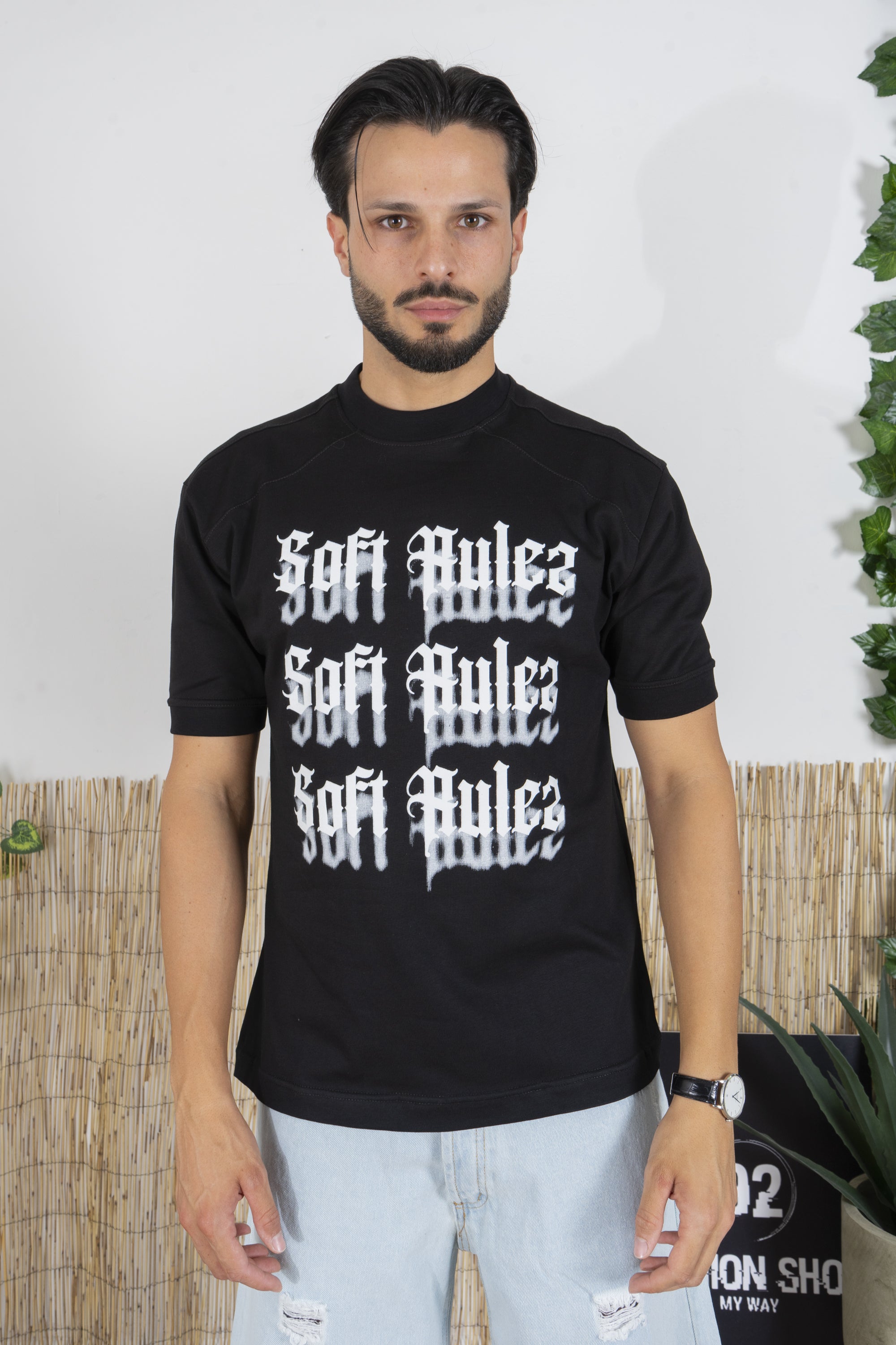 T-Shirt Uomo Rulez Con Stampa Gommata Art. Ts272
