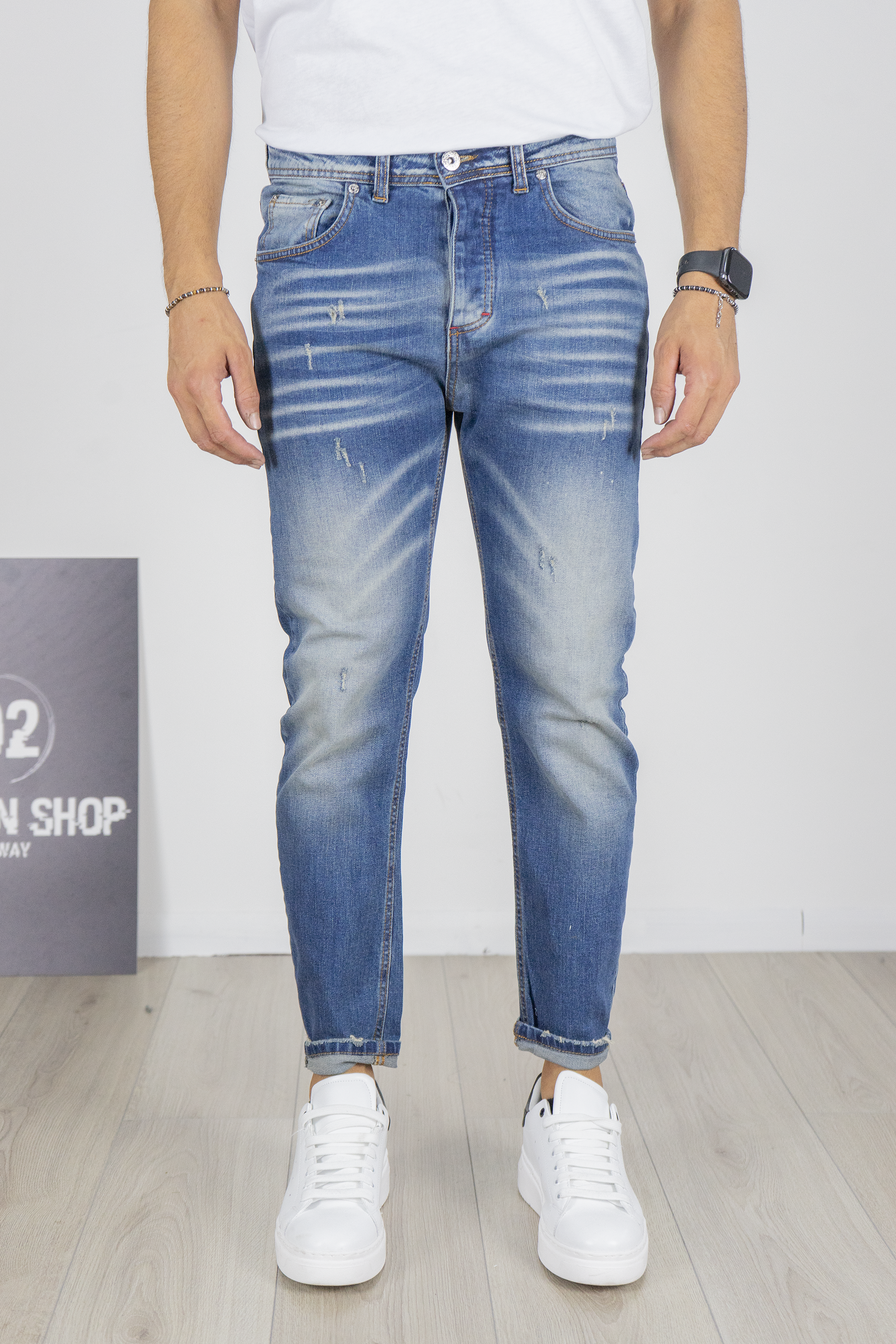 Jeans Uomo Slim Fit Sfumature 5 Tasche Art. Js416