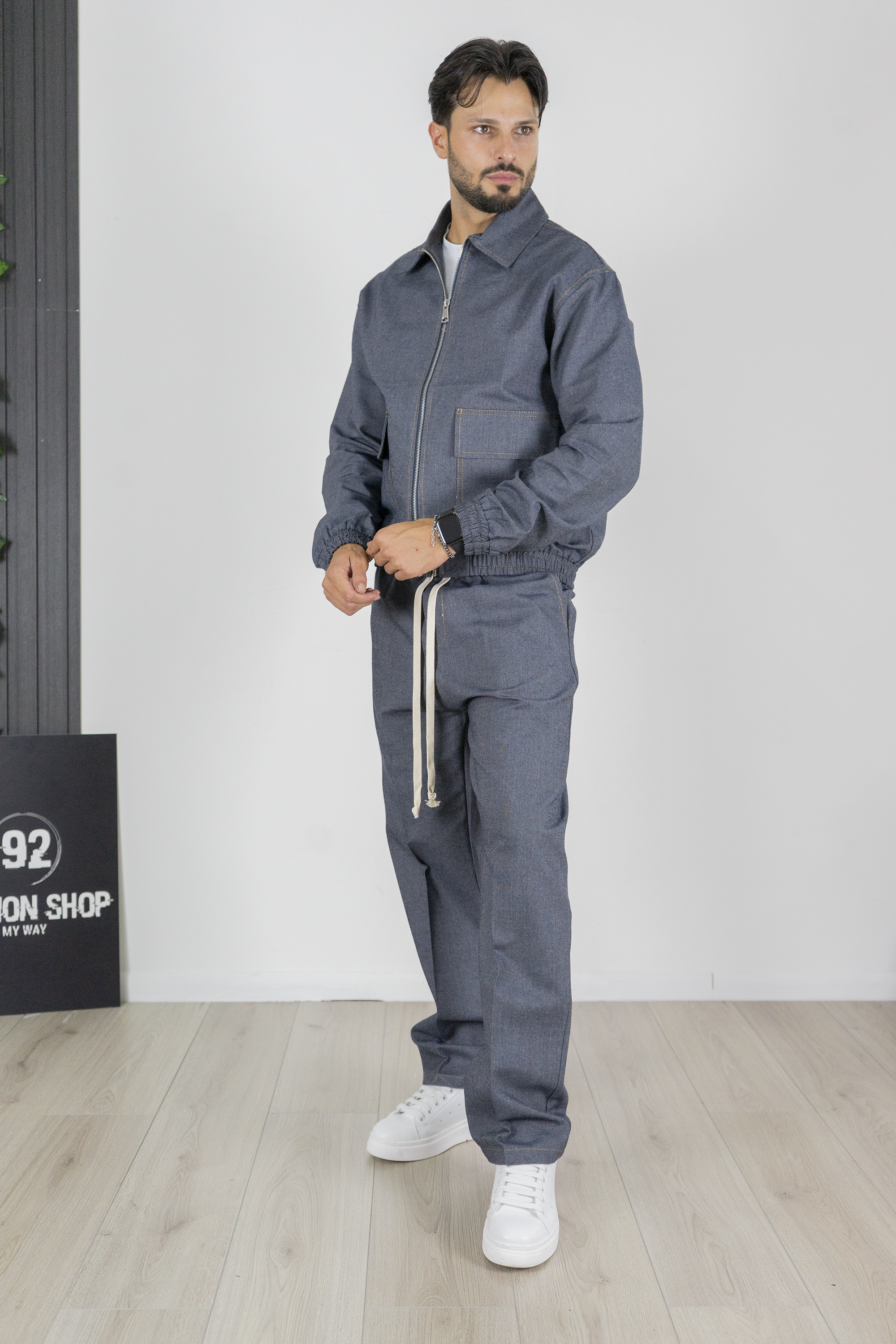 Coordinato Jeans Basic Con Tasche Art. Cd96