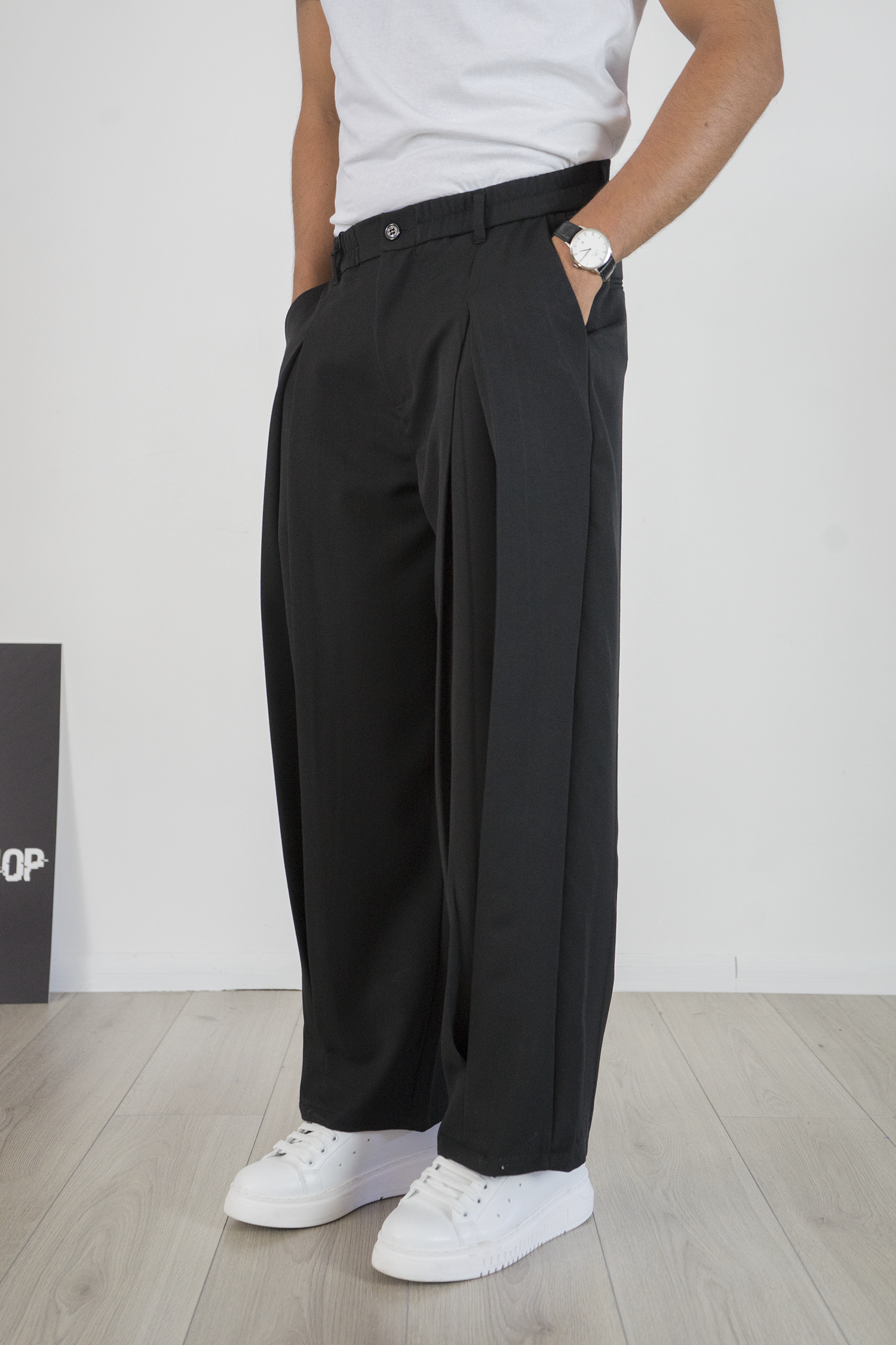 Pantalone Fondo Ampio Doppia Pinces Art. Pt211