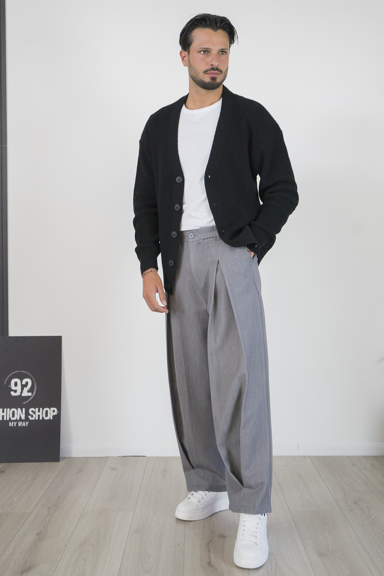 Pantalone Fondo Ampio Doppia Pinces Art. Pt211