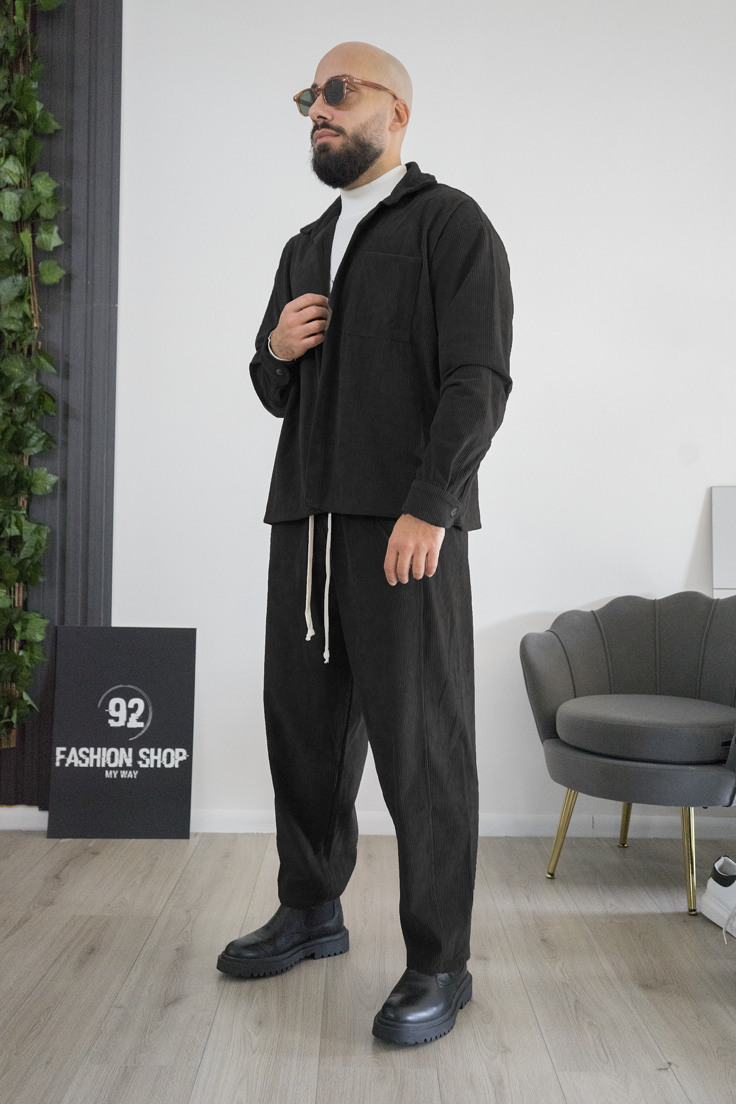 Completo Uomo in Velluto a Coste Camicia e Pantalone Art. Cd124