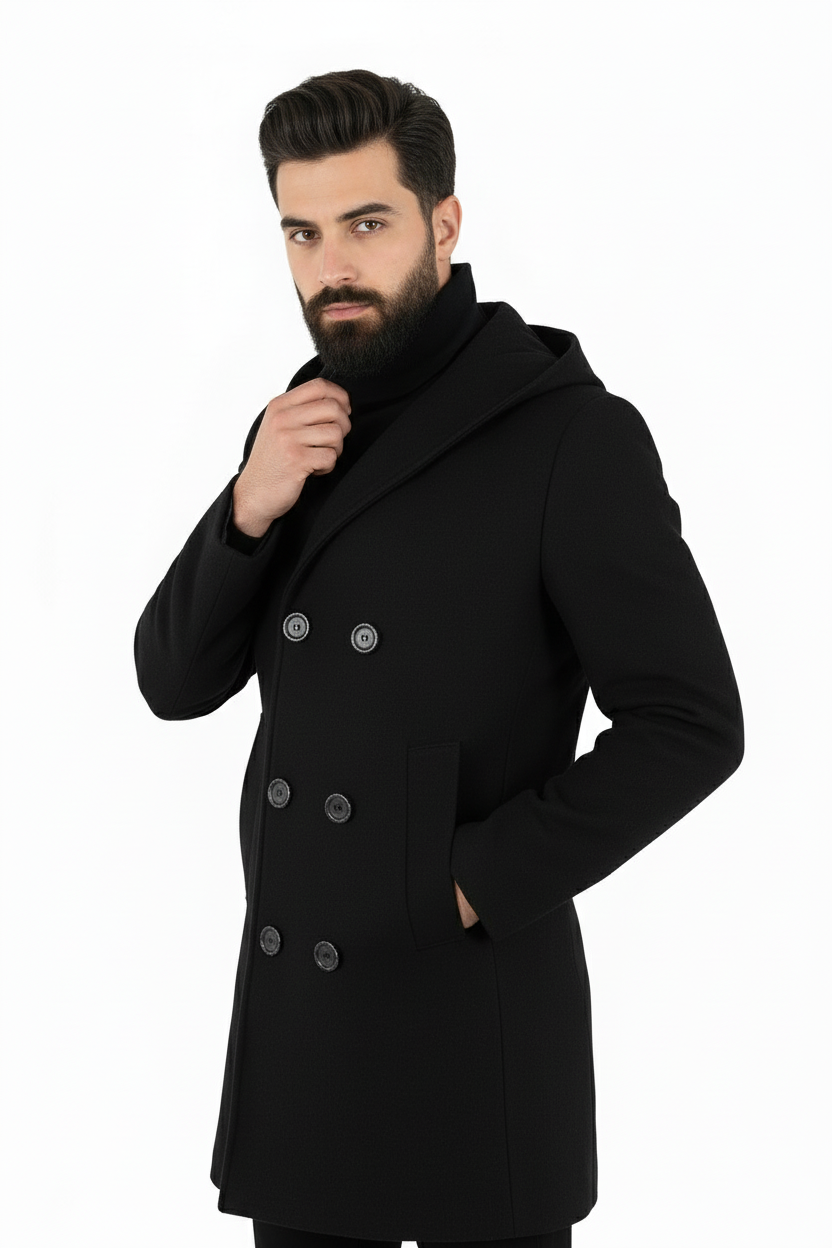 Cappotto Doppio Petto Con CappuccioArt. Cp37