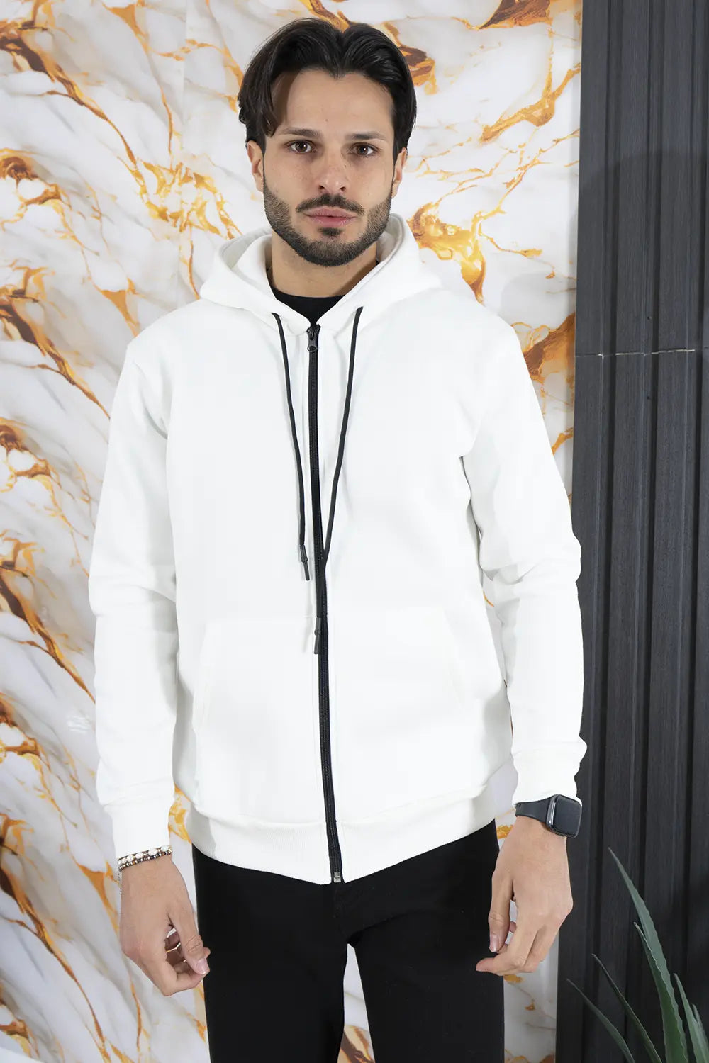 Felpa Uomo Policot Con Cappuccio e zip Art. FE175
