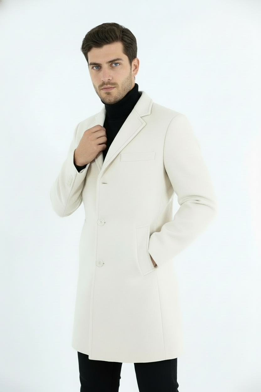 Cappotto Uomo Baronetto Collo Reverse Tinta Unita Art. Cp24