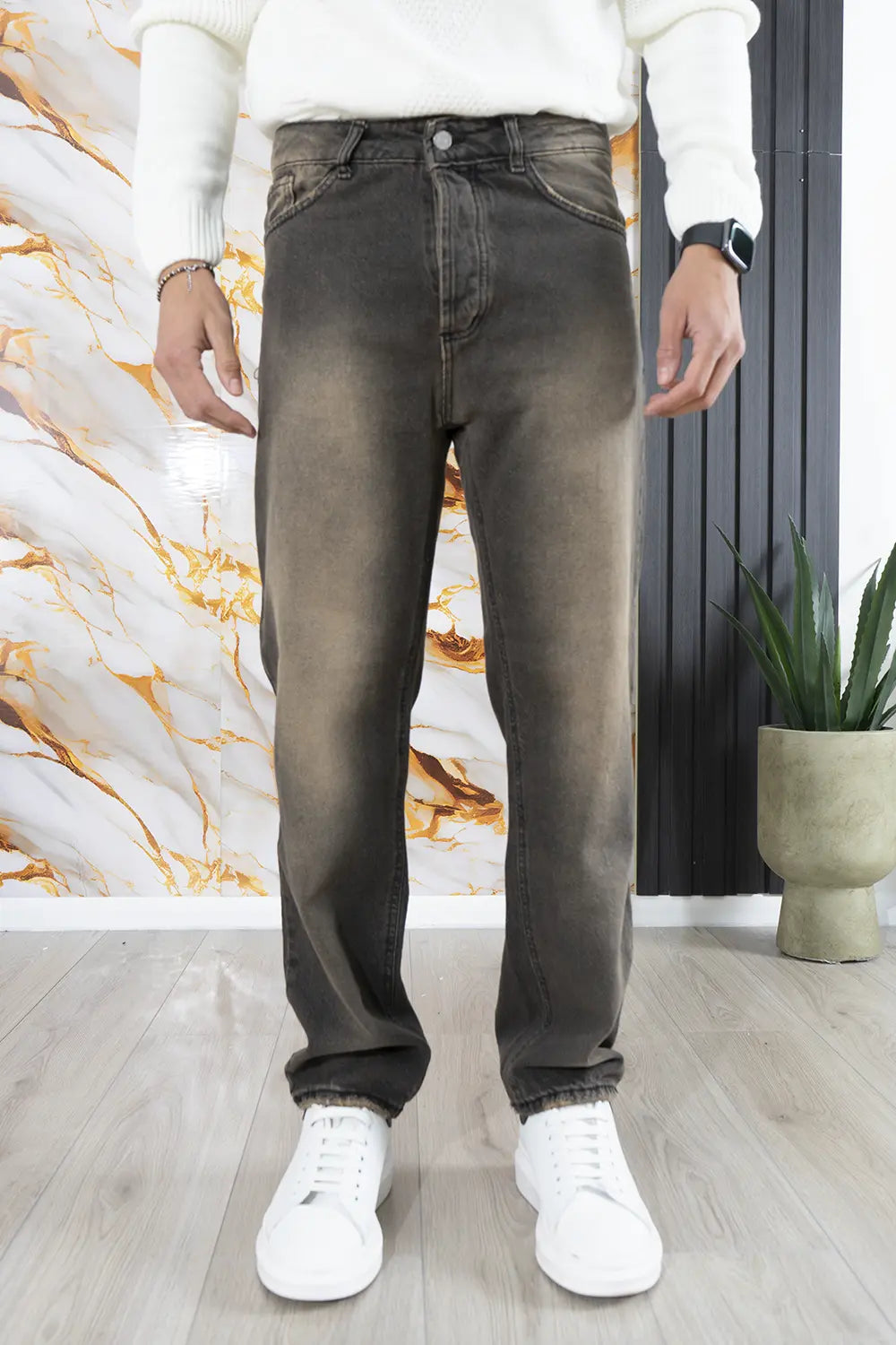 Jeans Uomo Sabbiato Fondo Largo Art. Js500