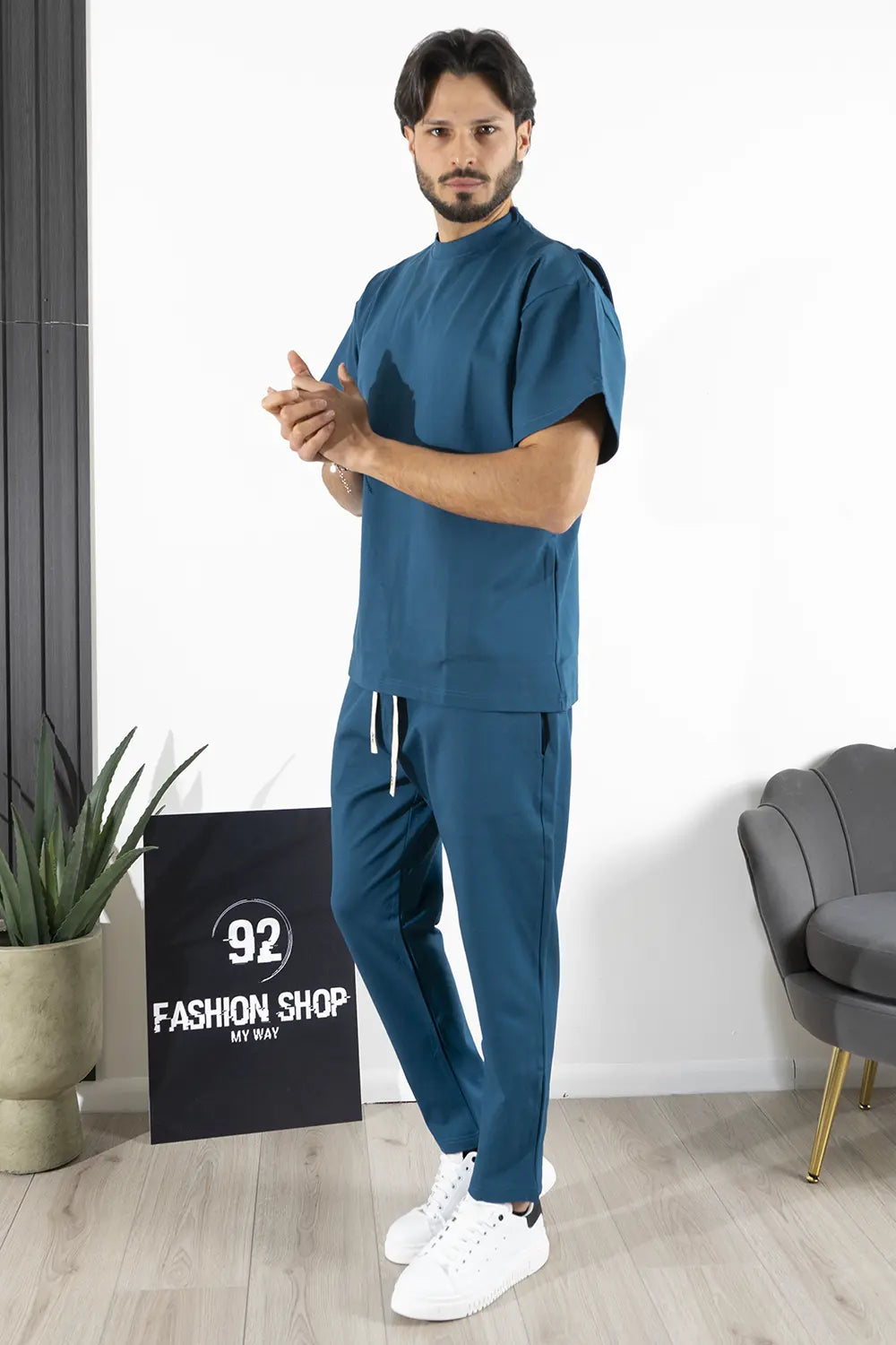 Coordinato Uomo T-shirt e Pantalone Tinta Unita Art. Cd41