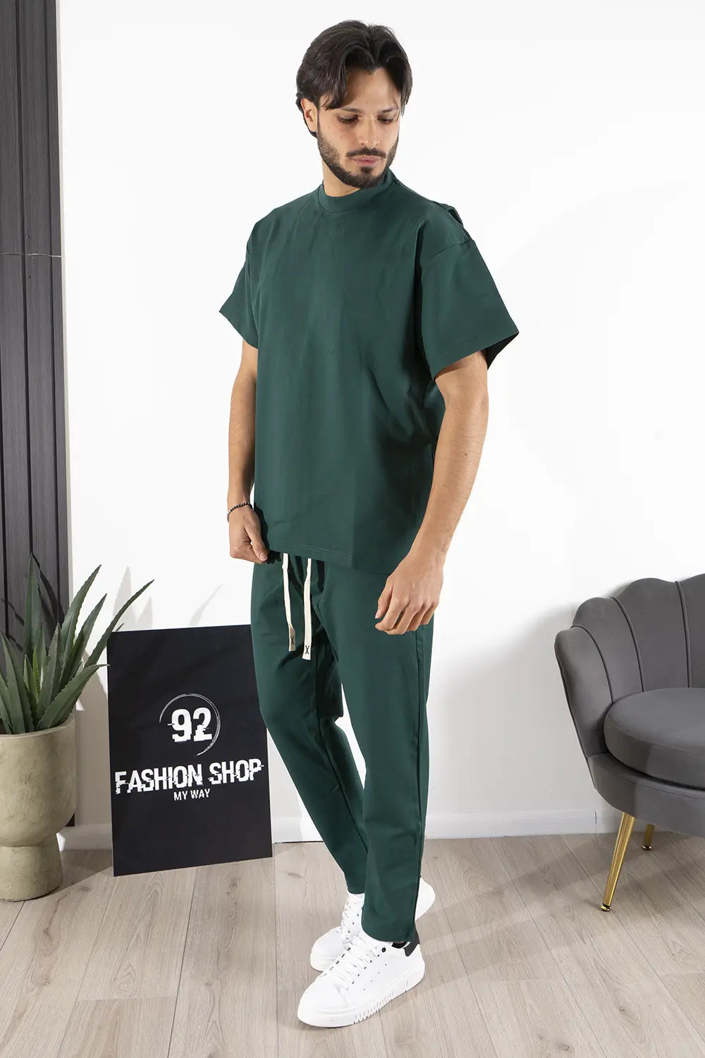 Coordinato Uomo T-shirt e Pantalone Tinta Unita Art. Cd41