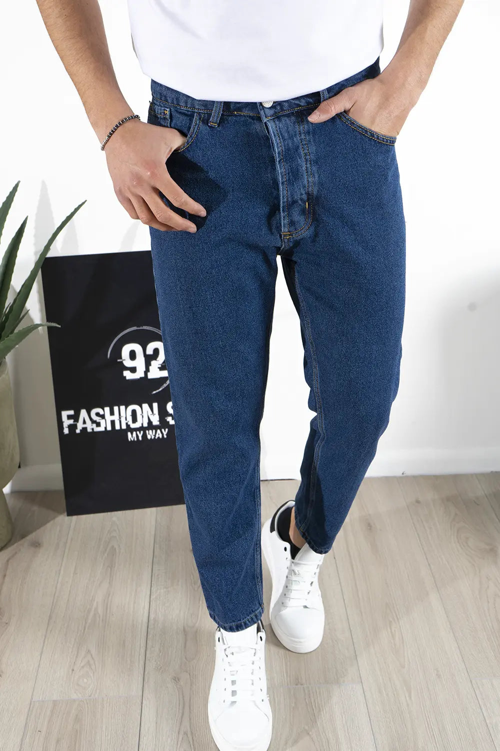 Jeans Uomo 5 Tasche Basic Scuro Art. Js198