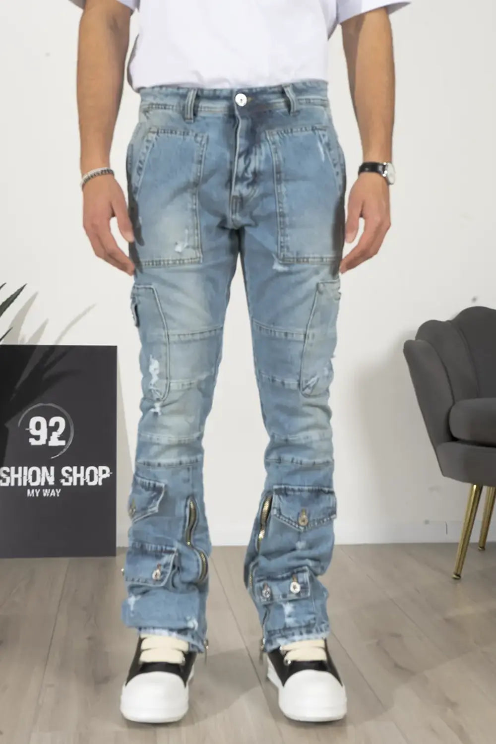 Jeans Flare Multitasche Limited Art. Js530