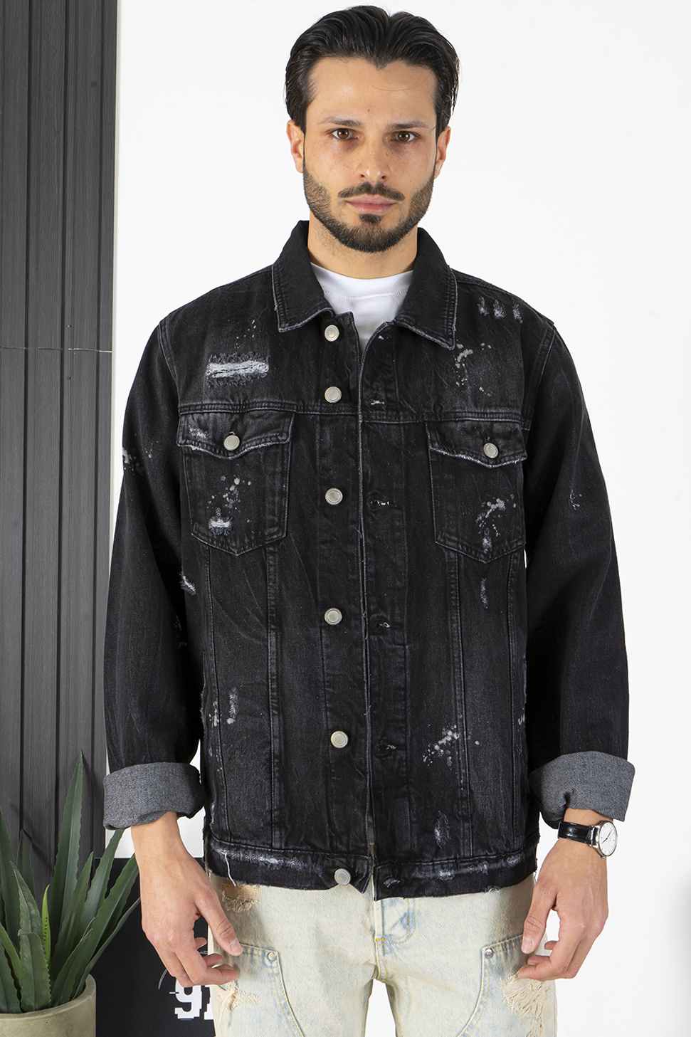 Giubbotto Giacca Jeans Destroyed Art. Gb163