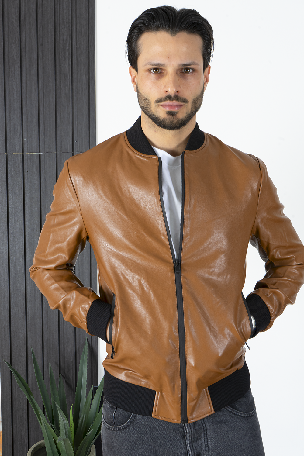 Giubbotto Giacca Uomo Ecopelle Art. Gb63