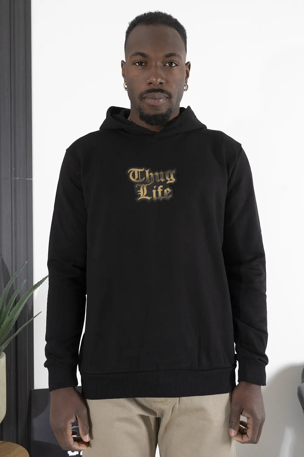 Felpa Uomo Con Cappuccio ''Thug Life'' Art. Fe128