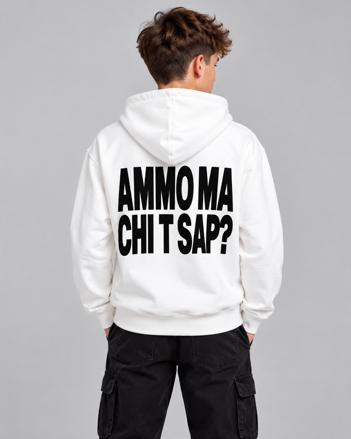 Felpa Con Stampa ''Amo ma Chi T sap'' Art. JR-FE04