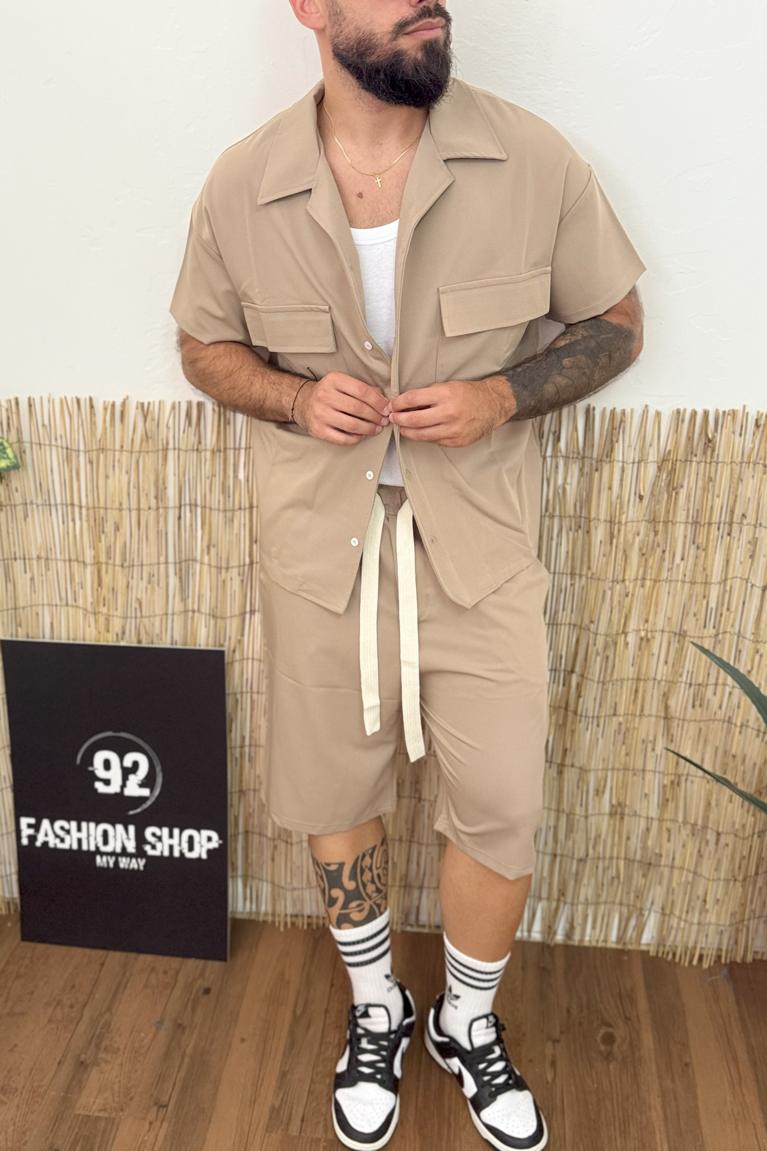 Coordinato Uomo Camicia e Bermuda Art. Cd121