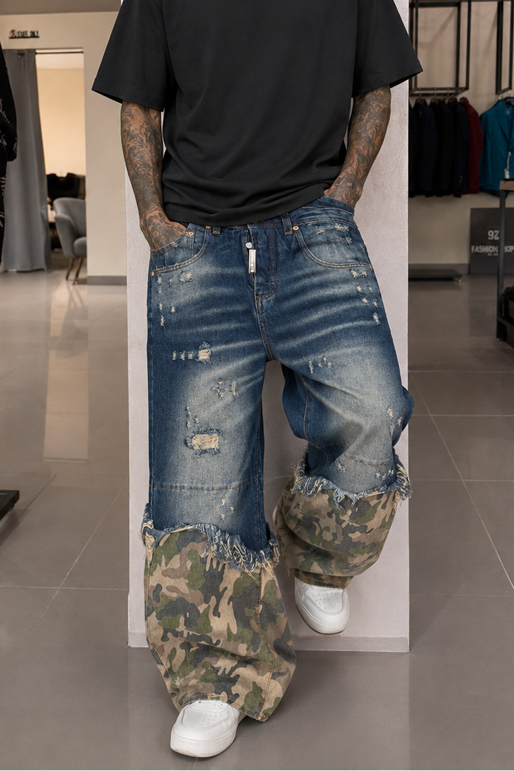 Jeans Super Baggy Army Blu Art. Js568