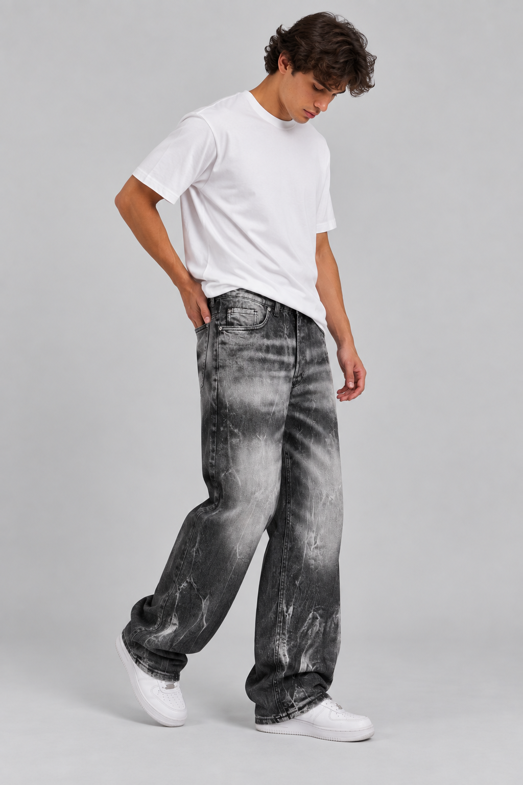 Jeans Baggy Black Washed Art. Js590