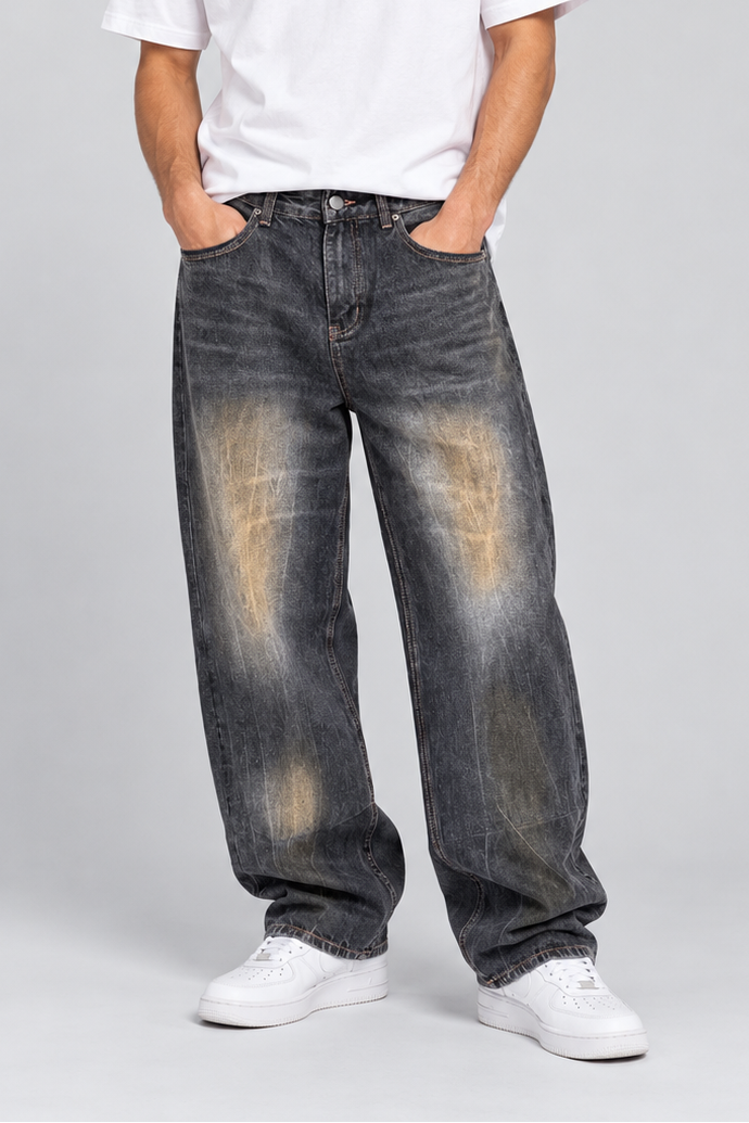 Jeans Baggy Black Con Sfumature Art. Js598