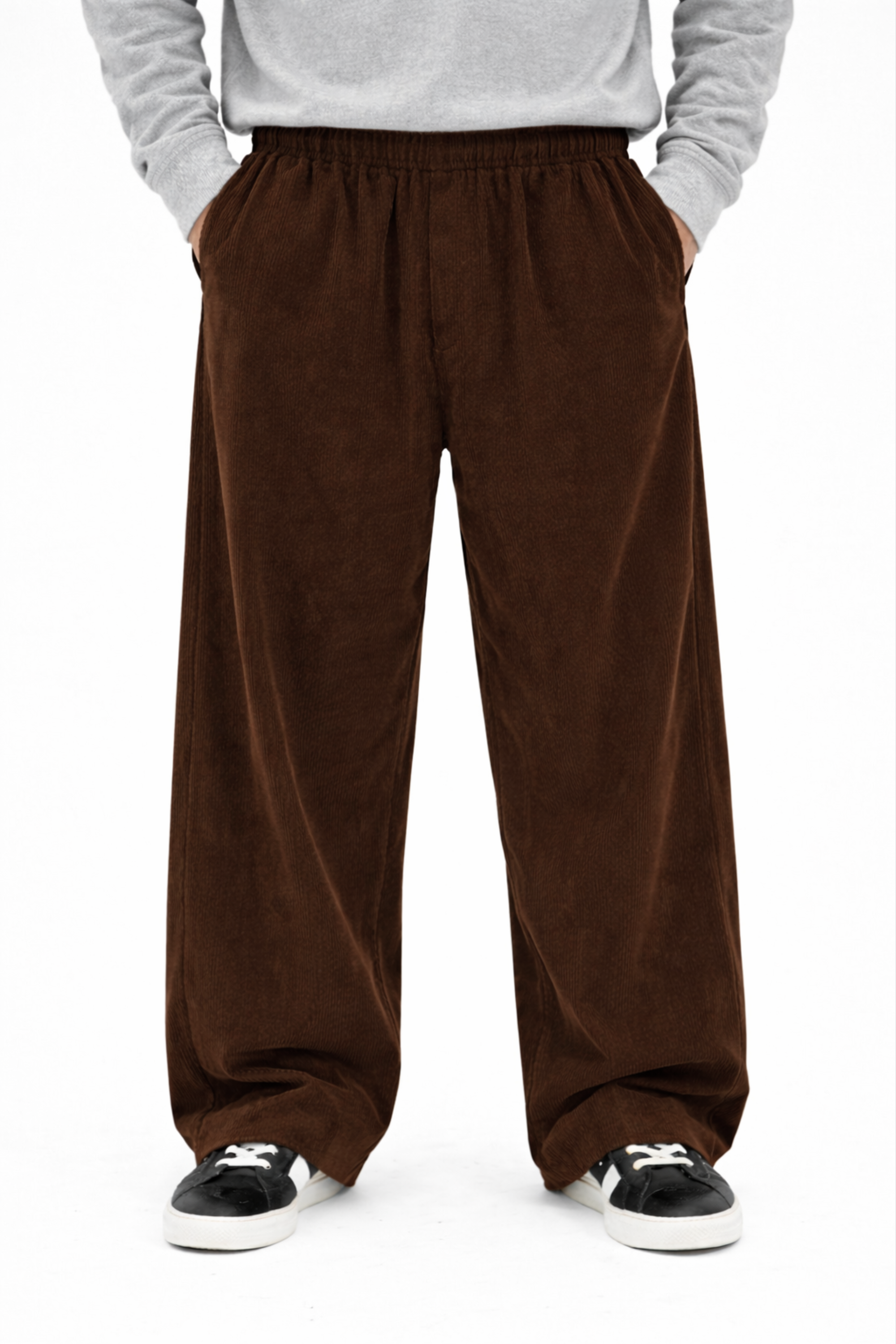 Pantalone In Velluto Elastico Over Size Art. Pt215