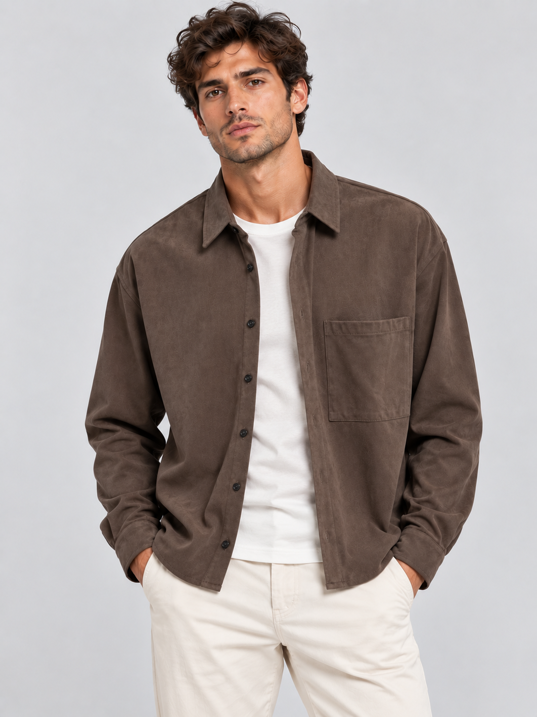 Camicia OverShirt Dainetto effetto Camoscio Art. Cm242