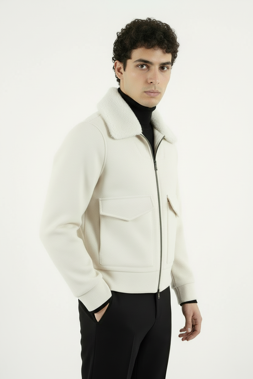 Giubbotto con Collo in Pelliccia Sintetica Art. GB185