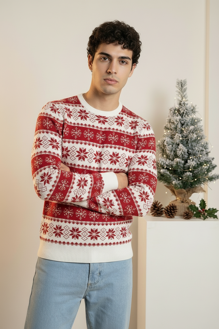 Maglioncino Uomo ''Christmas Time'' Girocollo Art. Mg128