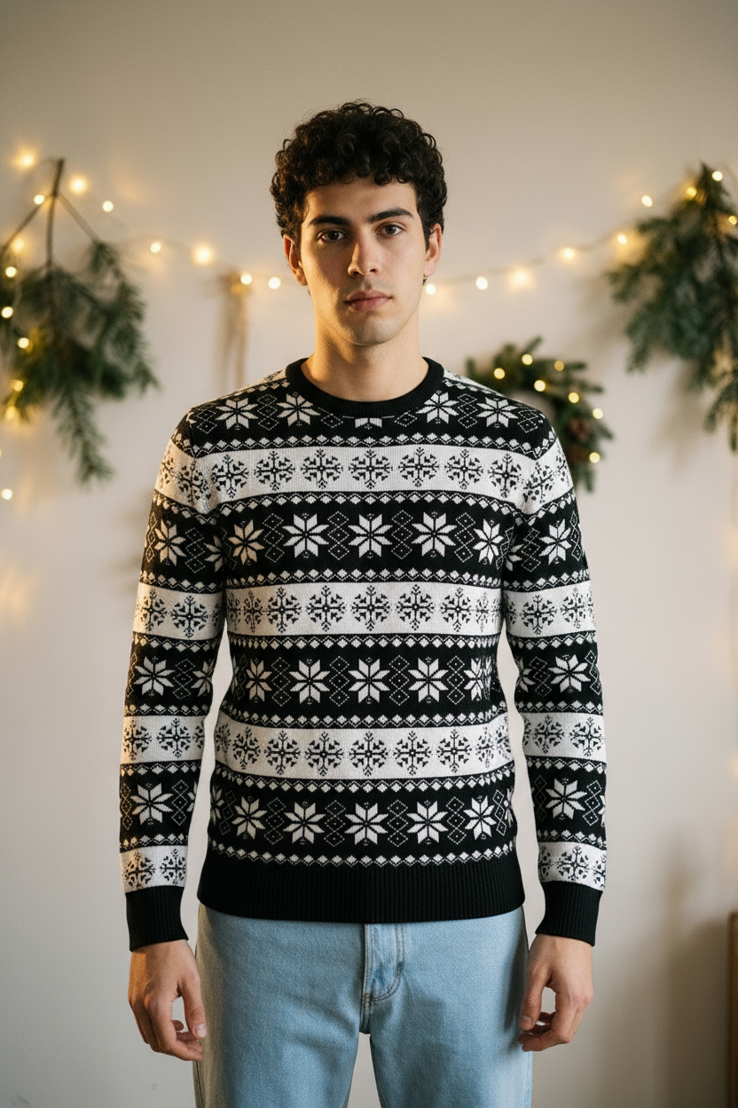 Maglioncino Uomo ''Christmas Time'' Girocollo Art. Mg128