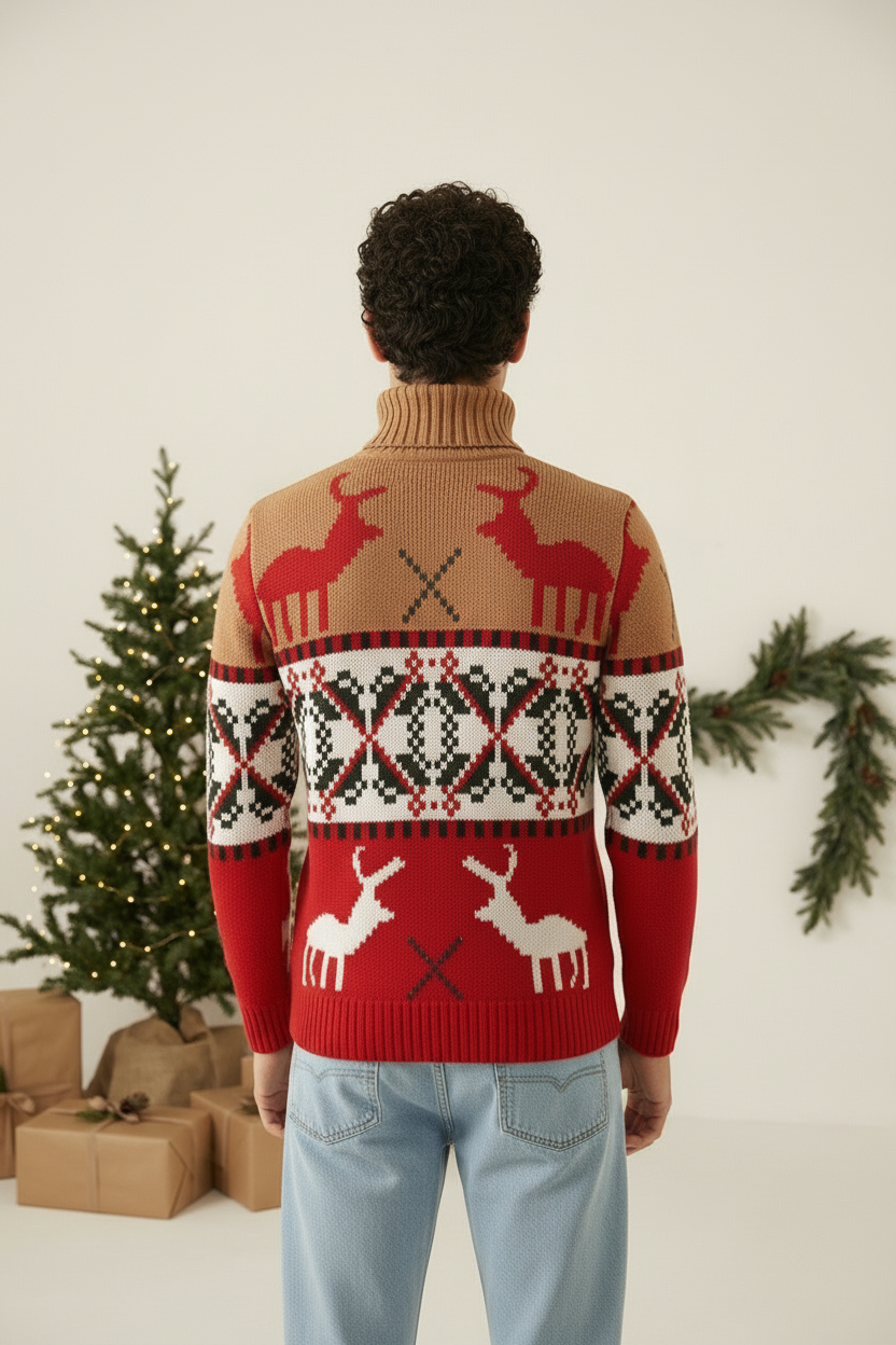 Maglione Dolcevita Uomo Collo Alto Christmas Art. Mg81