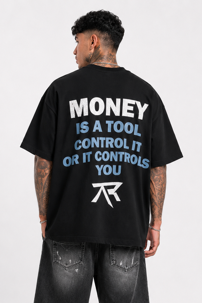 T-shirt ''Money'' Over Con stampa e strass Art.Ts290
