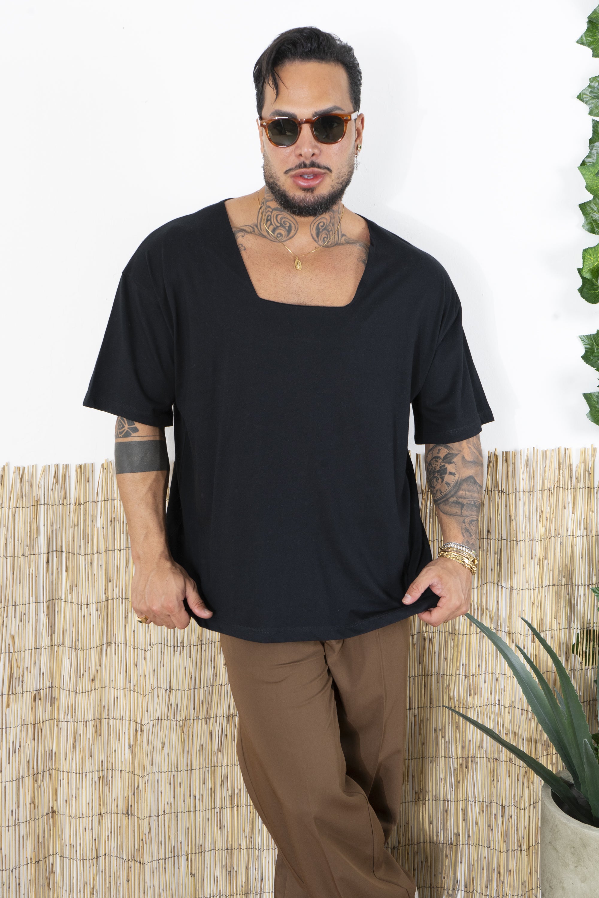 T-Shirt Uomo con Scollo Quadrato Art. Ts265