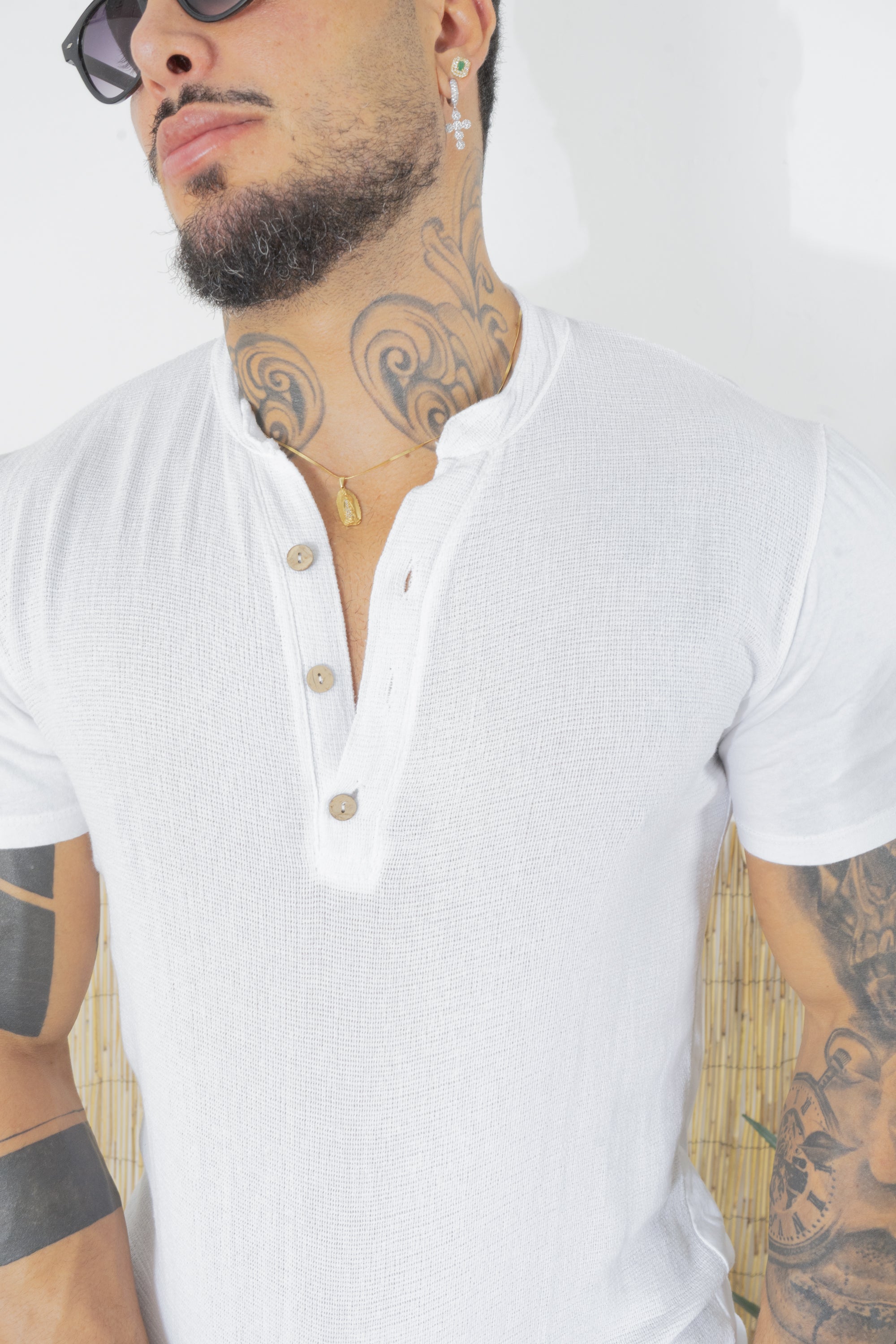 T-shirt Uomo Cotone Con 3 bottoni Art. Ts141