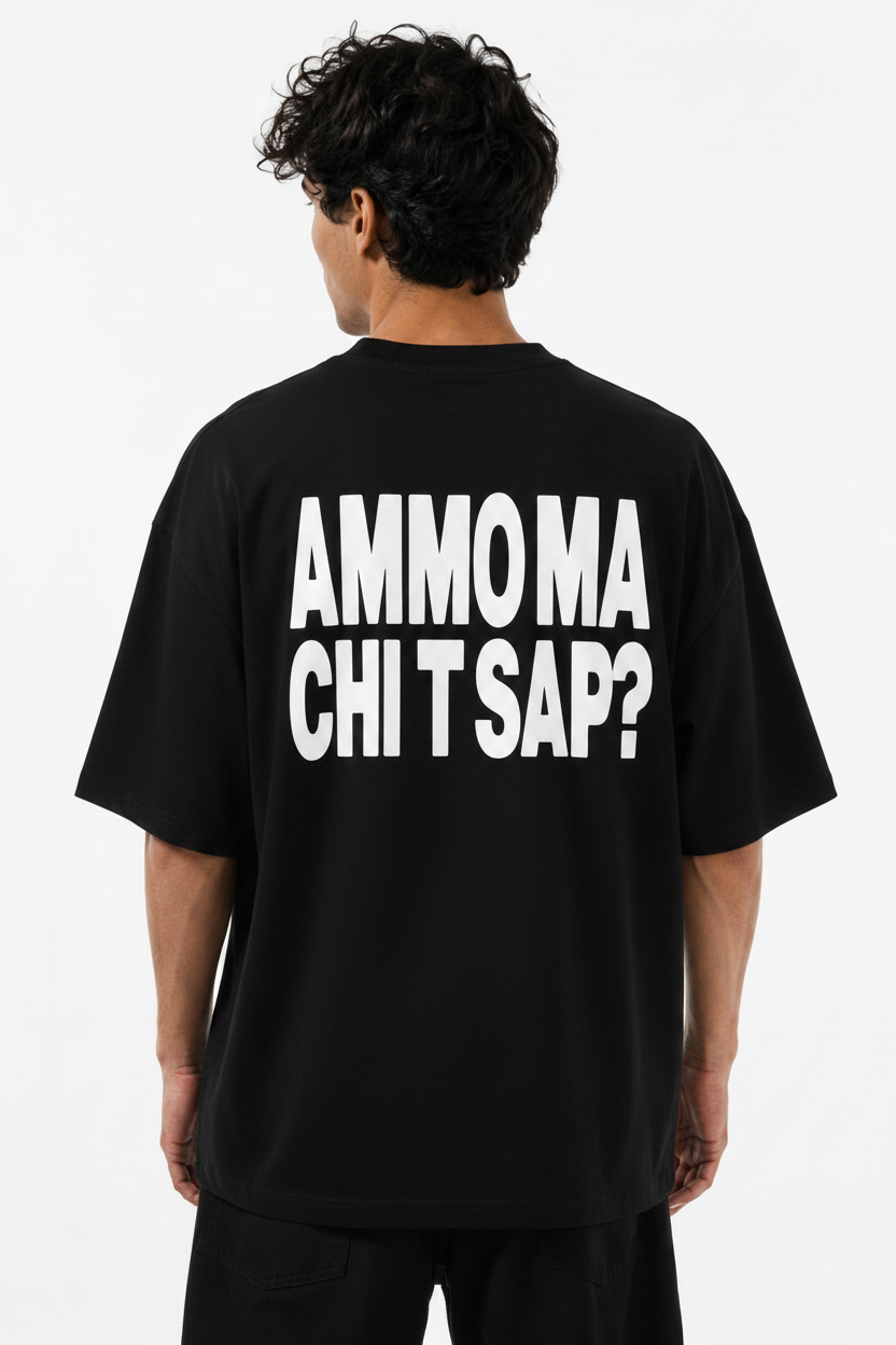 T-Shirt Con Stampa Retro ''Amo ma Chi T sap '' Art. Ts283