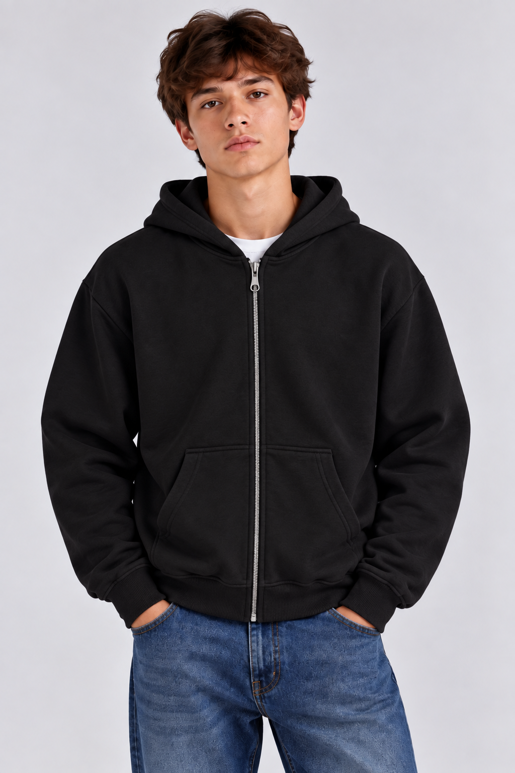 Felpa Con Zip e cappuccio Junior Art. Jr-Fe01
