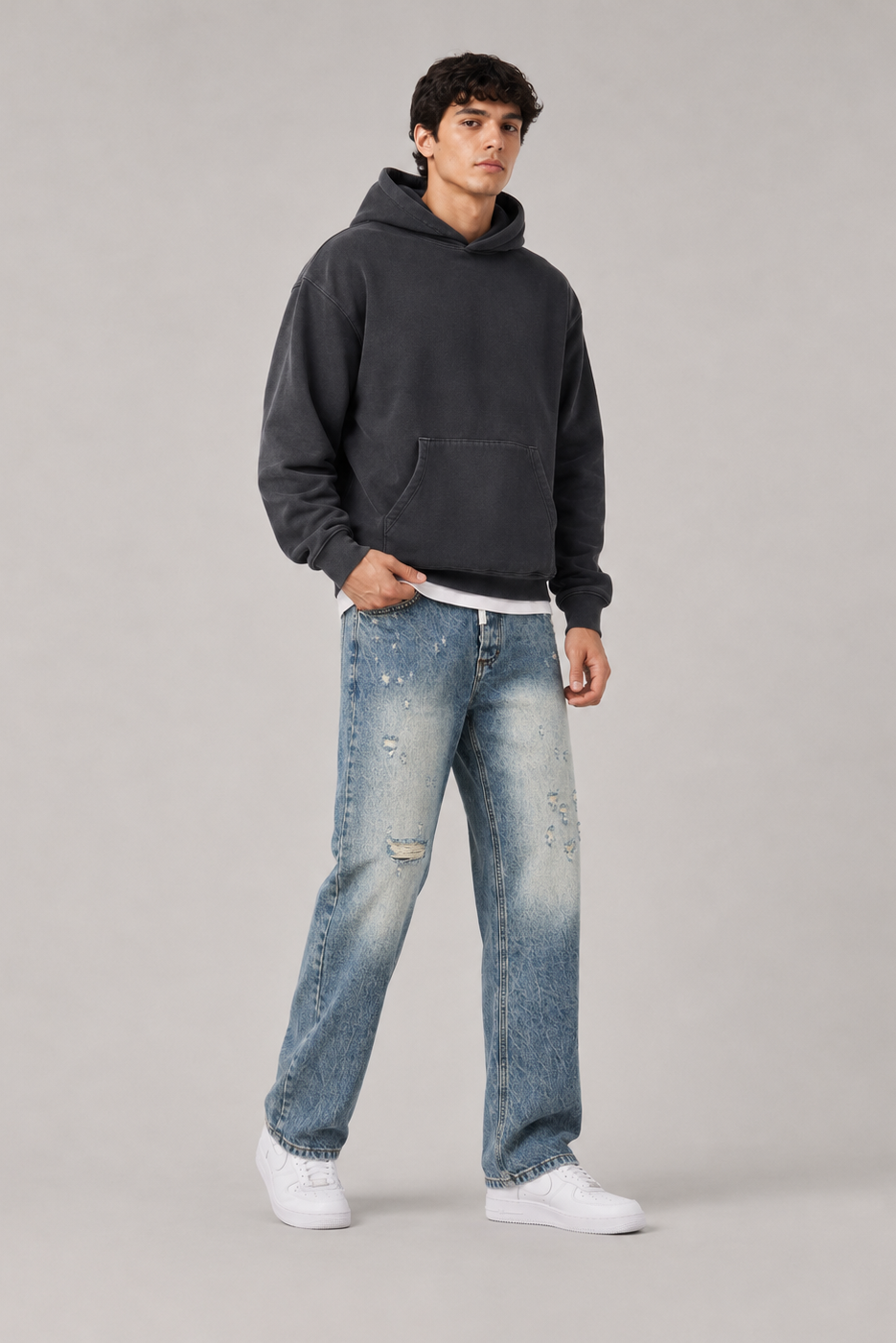 Jeans Straight Fit Sabbiato Art. Js573