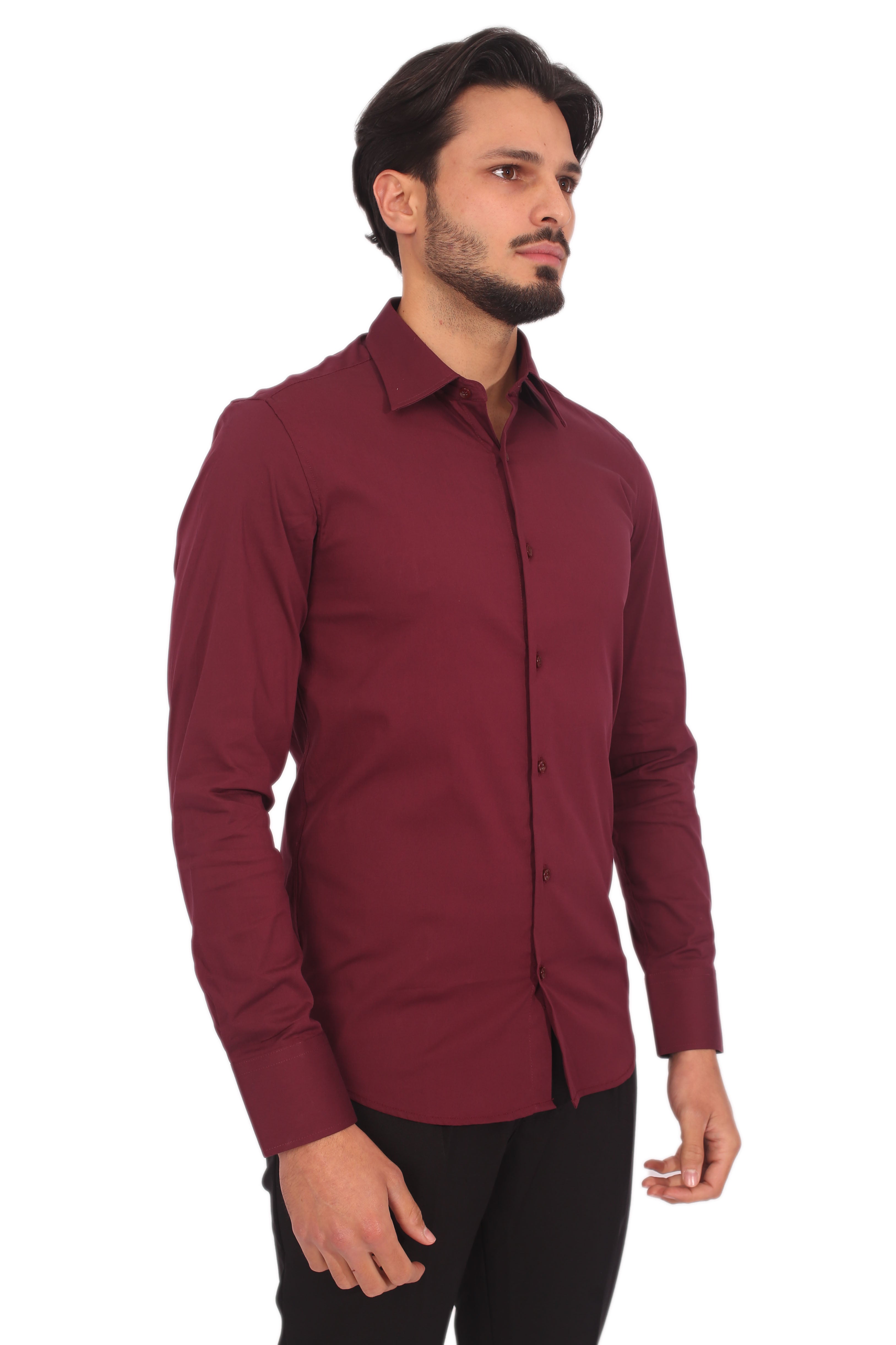 Camicia Uomo Slim Fit Tinta Unita Art. Cm19