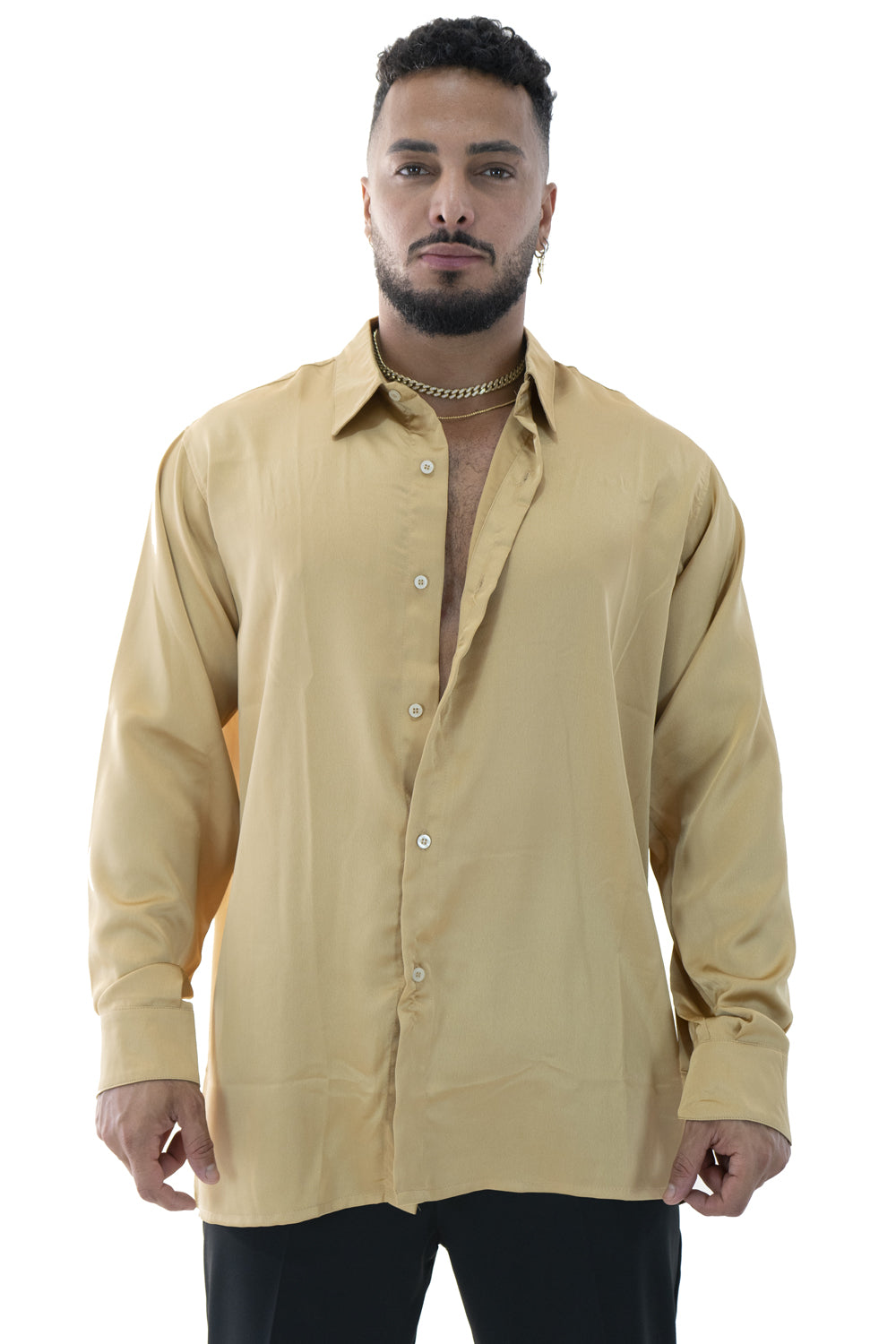 Camicia Uomo Over Size In Raso Art. Cm135