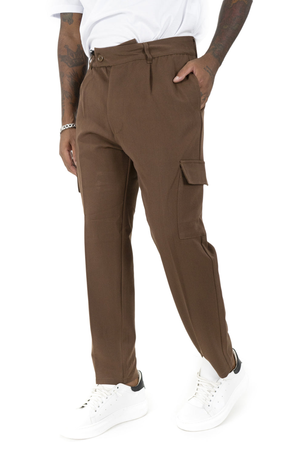 Pantalone Uomo Bottone Decentrato Con Tasconi Art. Pt141