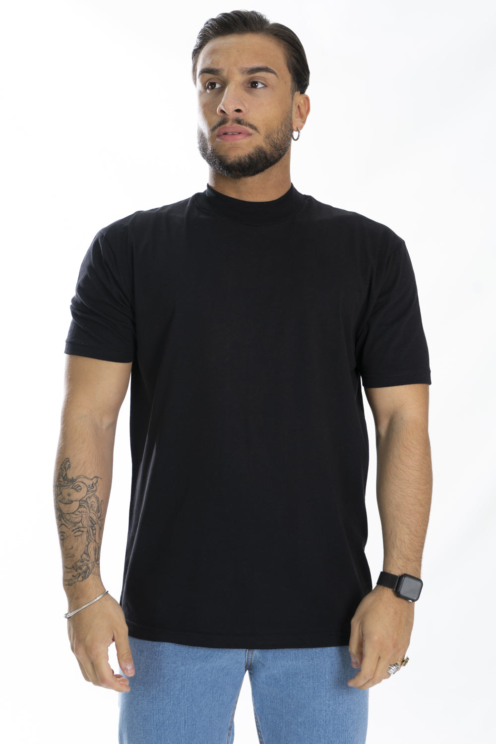 Maglietta Mezzo Collo in Costina Tinta Unita Art. Ts157